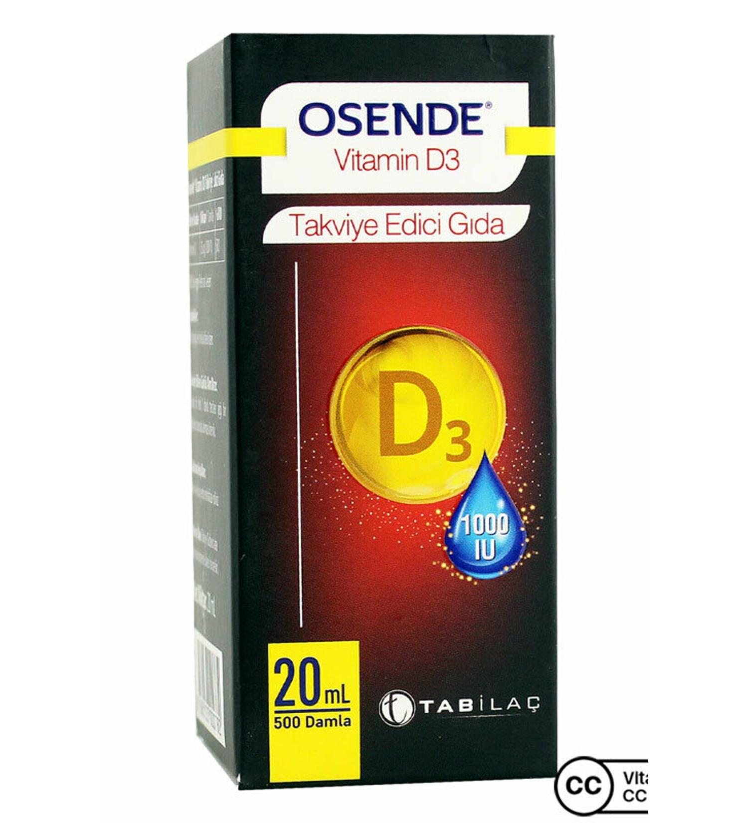 Osende Vitamin D3 20 ml Drops - Buy Online on GoSupps.com