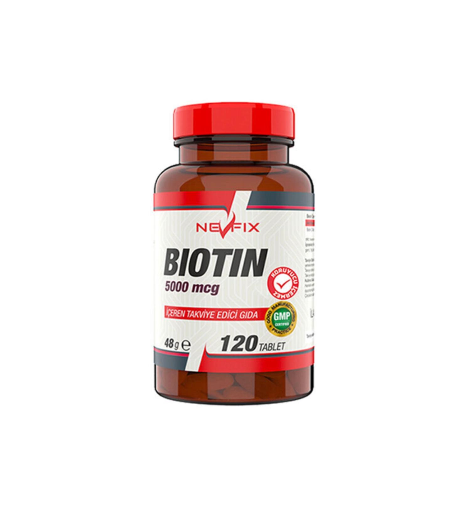 Nevfix Biotin 5000 Mcg 120 Tablets