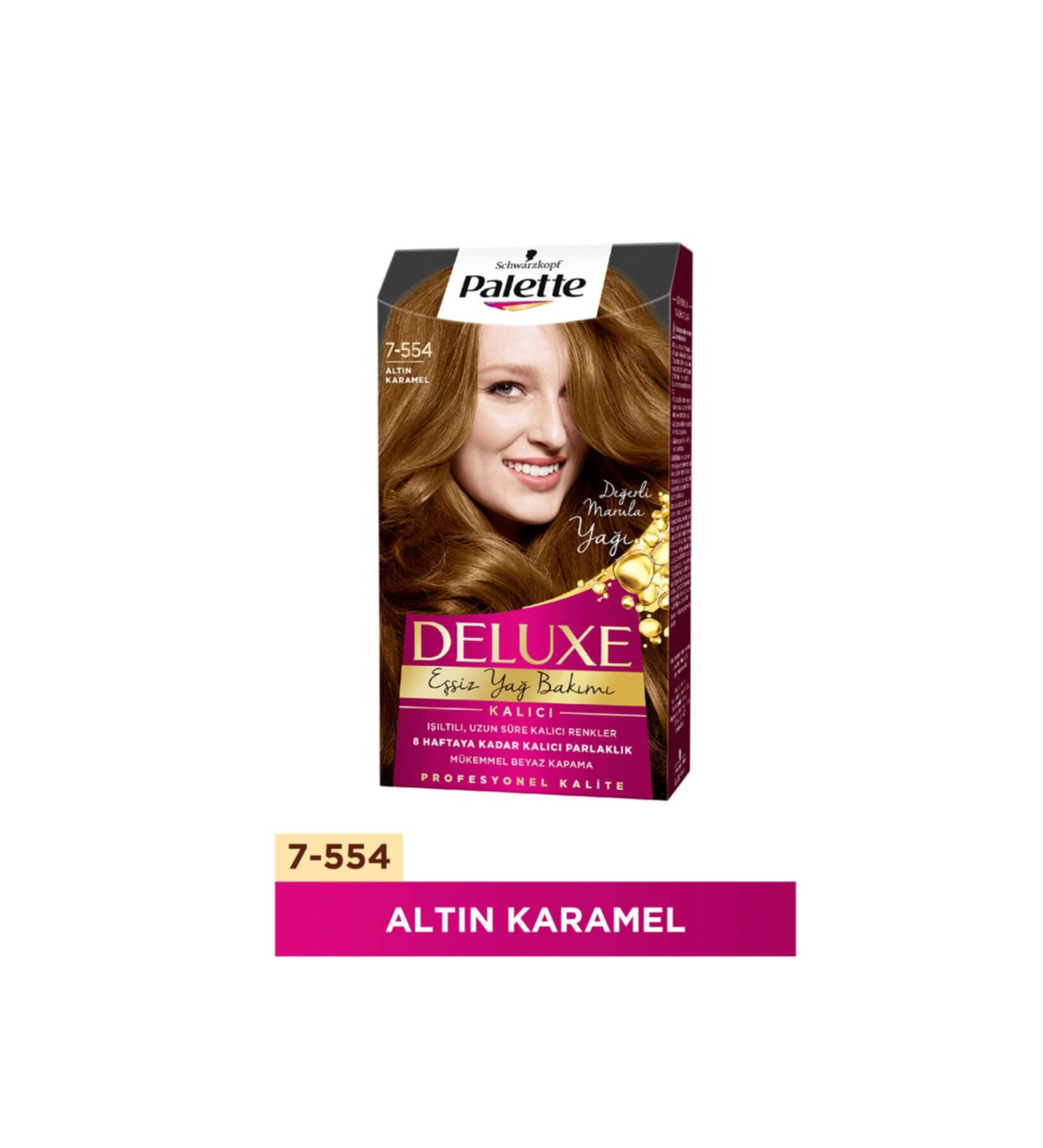 Palette Deluxe Hair Dye 7-554 Golden Caramel - Buy Online on GoSupps.com