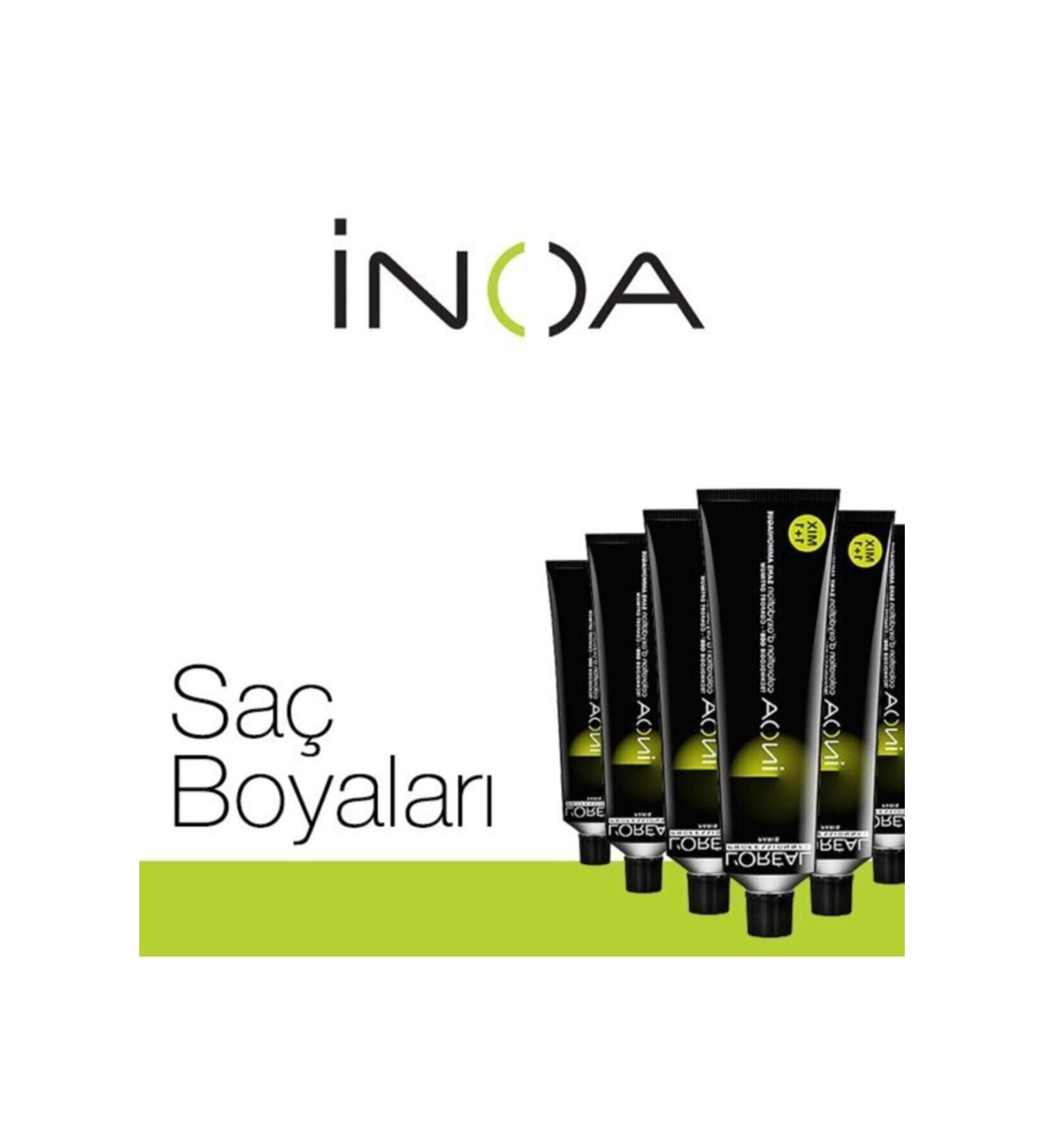 INOA Inoa 8.34 Yellow Copper Dore Hair Dye Ammonia Free 2x60 120 Ml (2 Pieces)