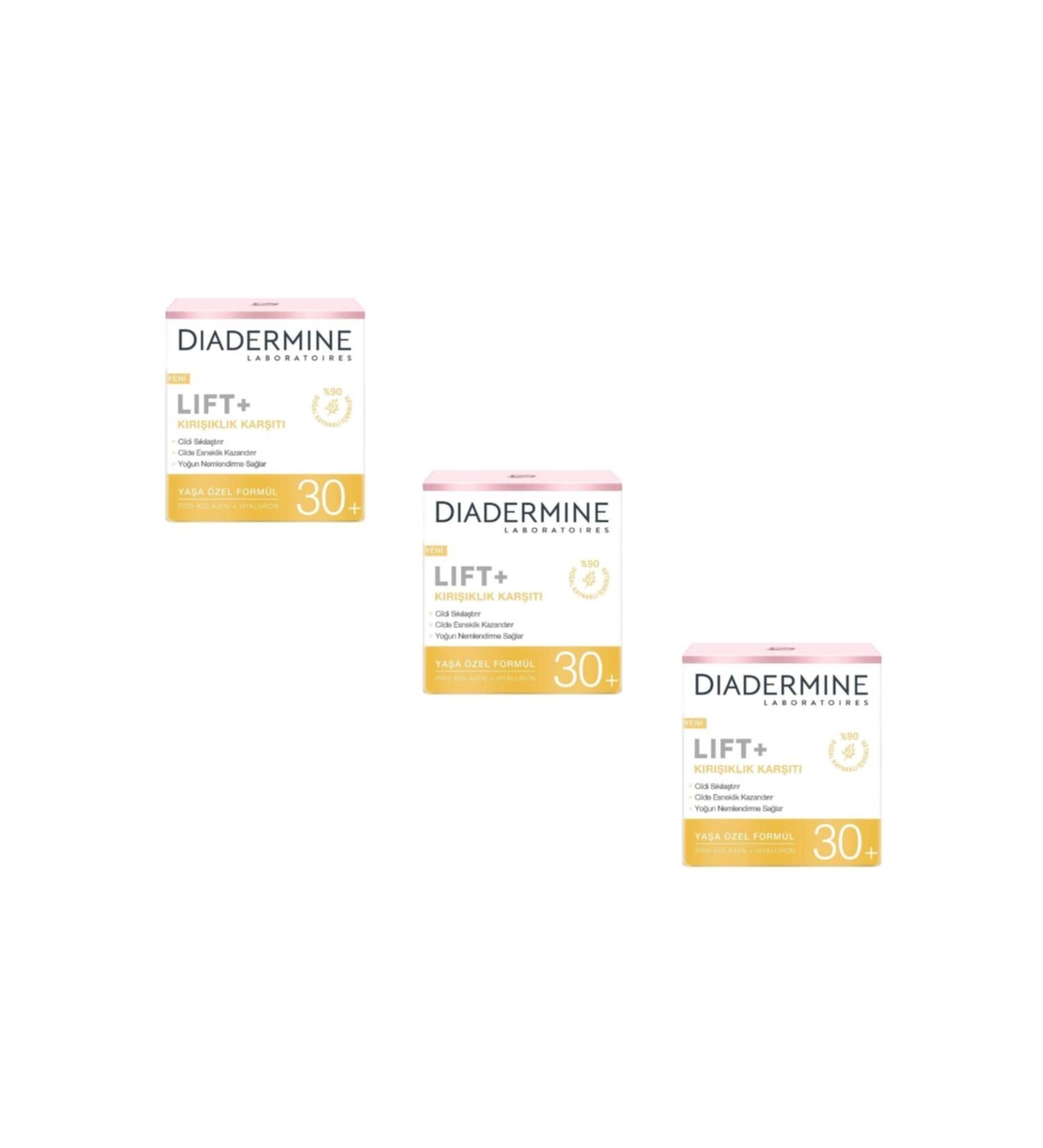 Diadermine Lift+hydra Lifting (+30) Anti-Wrinkle Day Care Cream 50 Ml (3 Pieces)