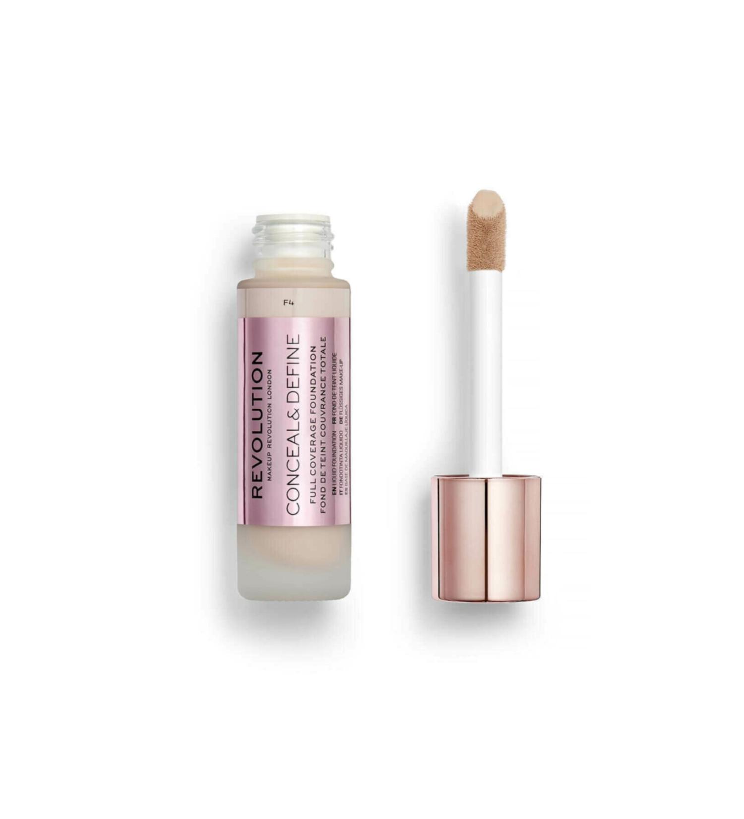 Revolution Oil-Free Formula Conceal & Define Foundation F4