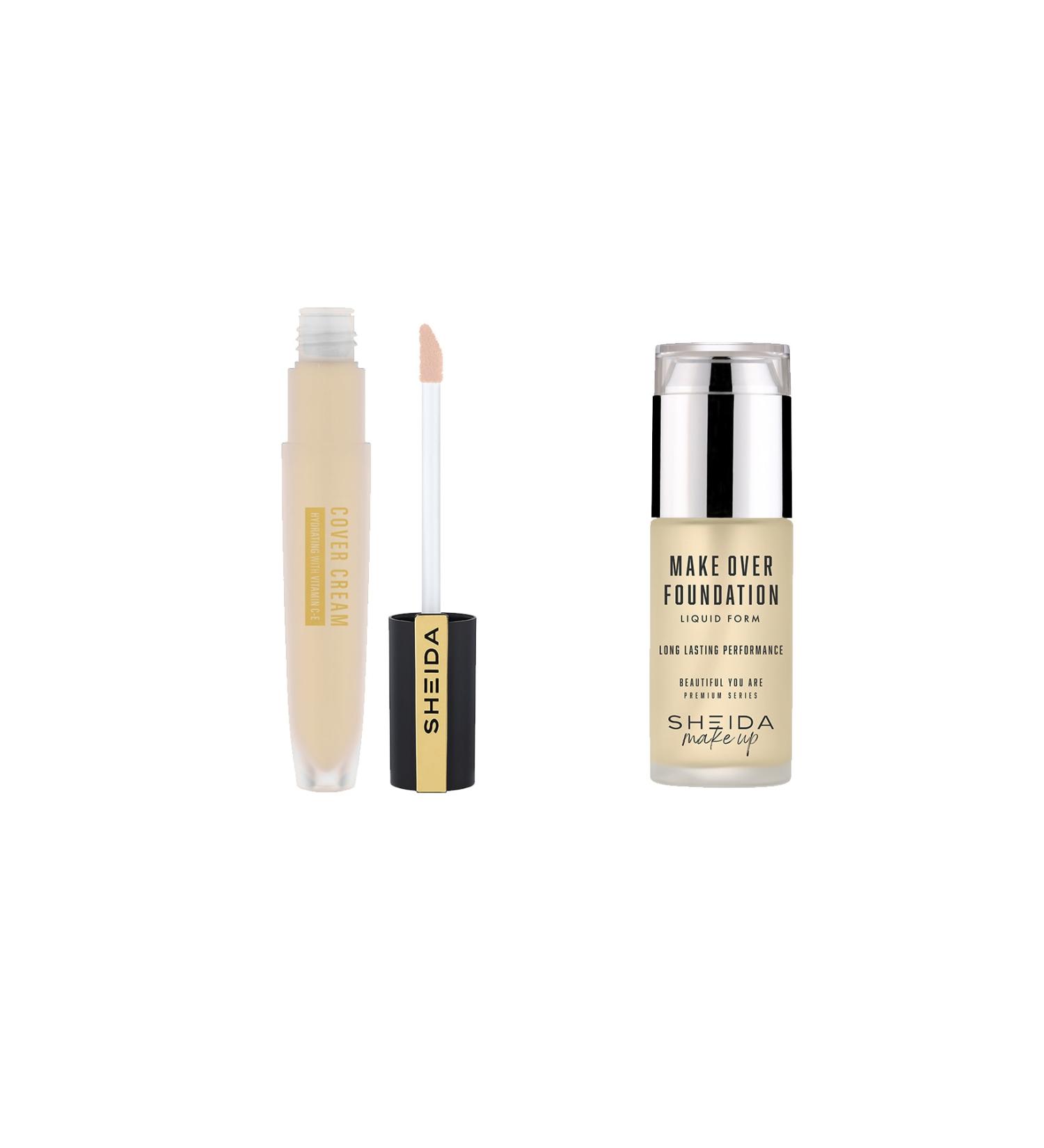 Sheida Cover Cream 55 Liquid Foundation 60 (SET OF TWO)
