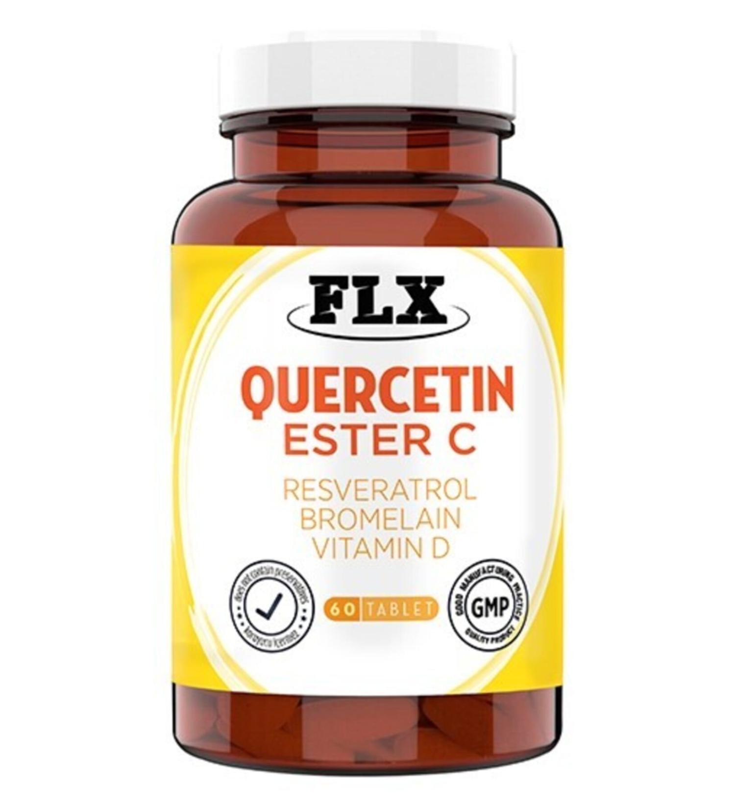FLX 60 Tablet Quercetin Quercetin Magnesium Ester Vitamin C Vitamin D Complex