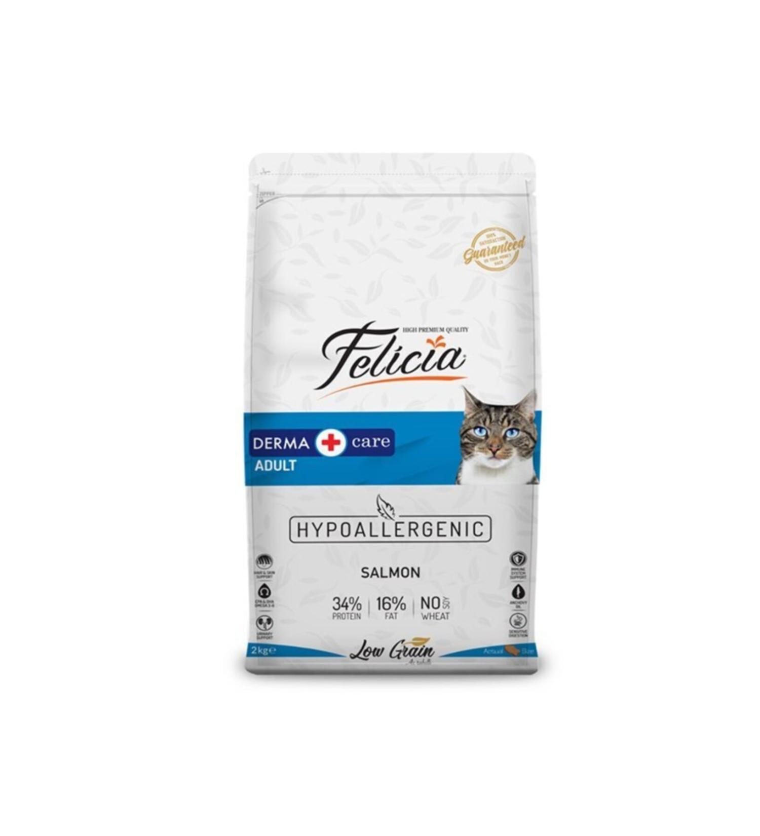Felicia Low Grain Hypoallergenic Salmon Adult Cat Food 2 Kg