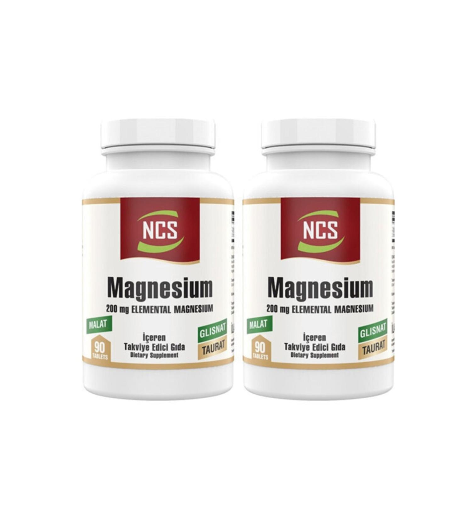 Ncs Magnesium 200 Mg Malate Taurate Glycinate 90 Tablets 2 Boxes