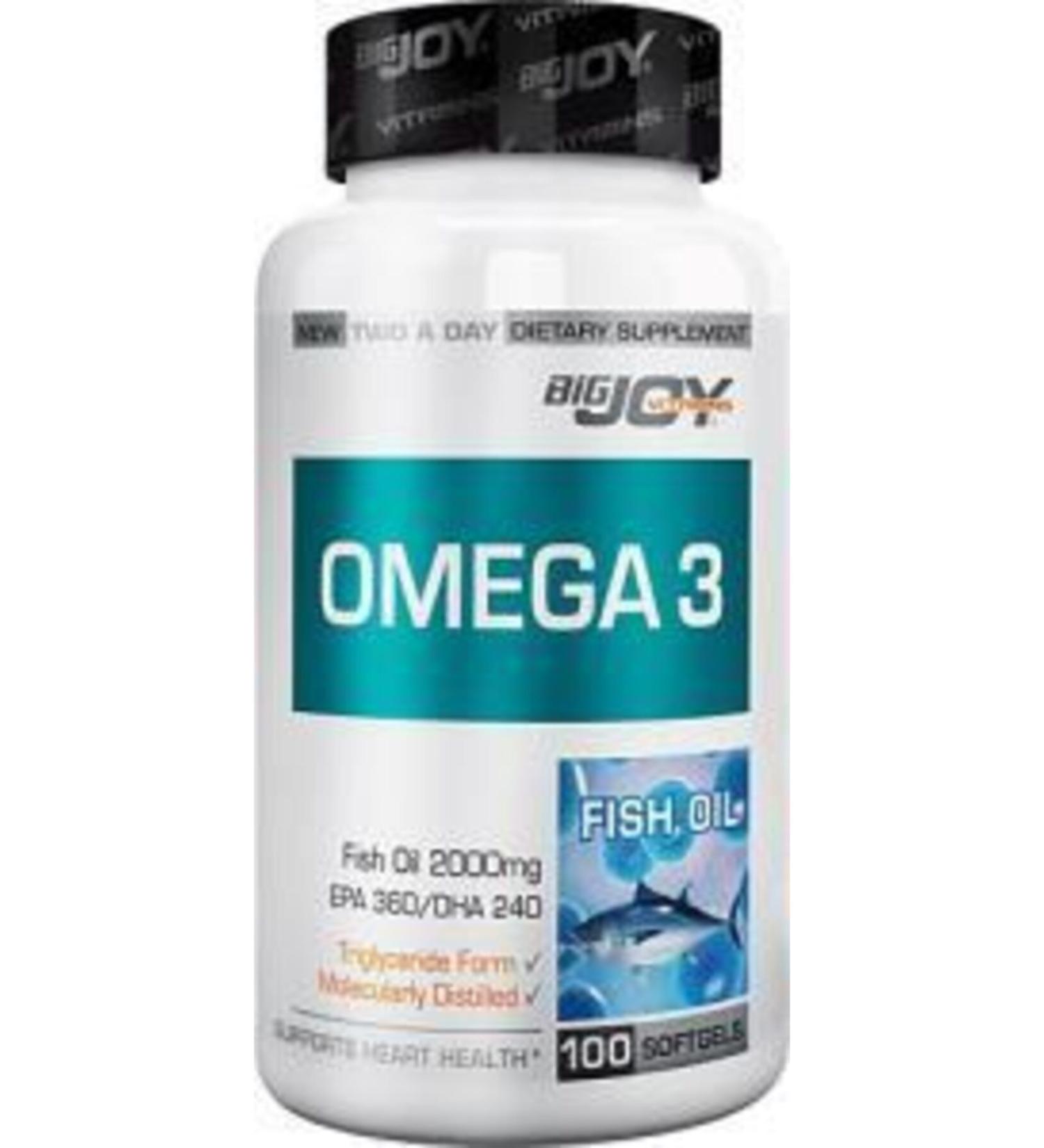 Bigjoy Vitamins Omega 3 2000 Mg 100 Softgels