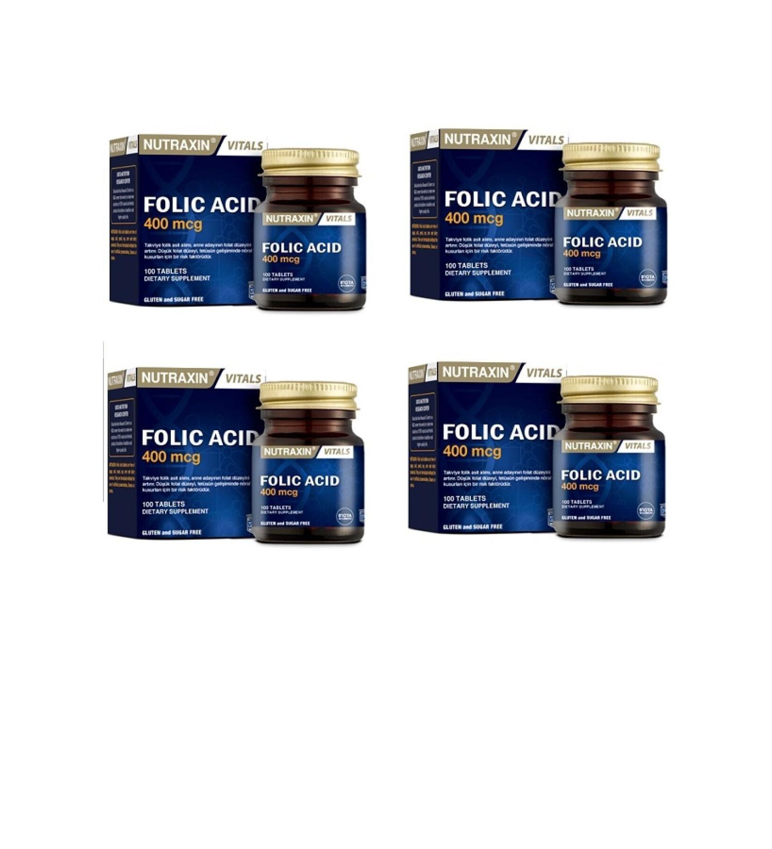 Nutraxin 400 Mcg Folic Acid X4 Units