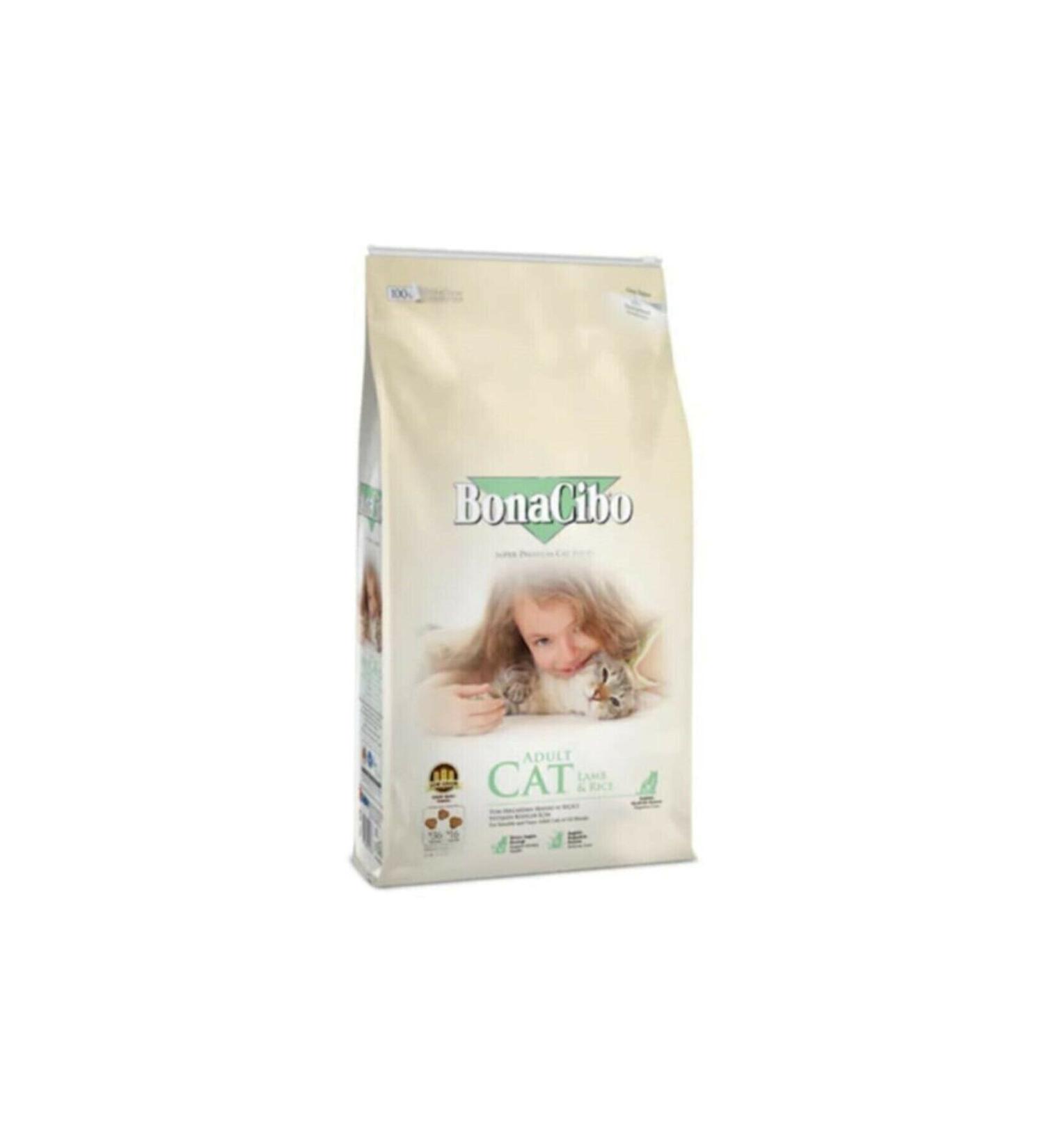 BonaCibo Neo Pet Market Adult Cat Lamb & Rice Adult Cat Food with Lamb Meat and Rice 2 Kg.