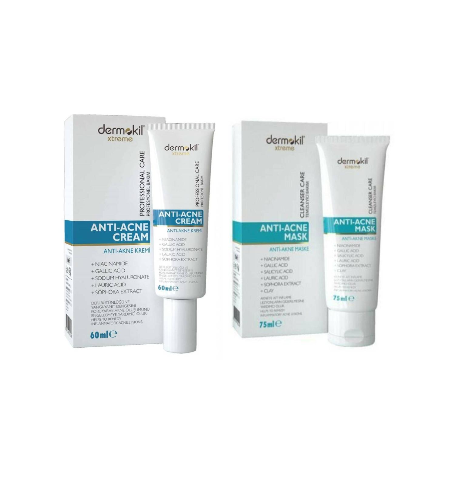 Dermokil Xtreme Anti-acne Cream & Xtreme Anti-acne Mask Set
