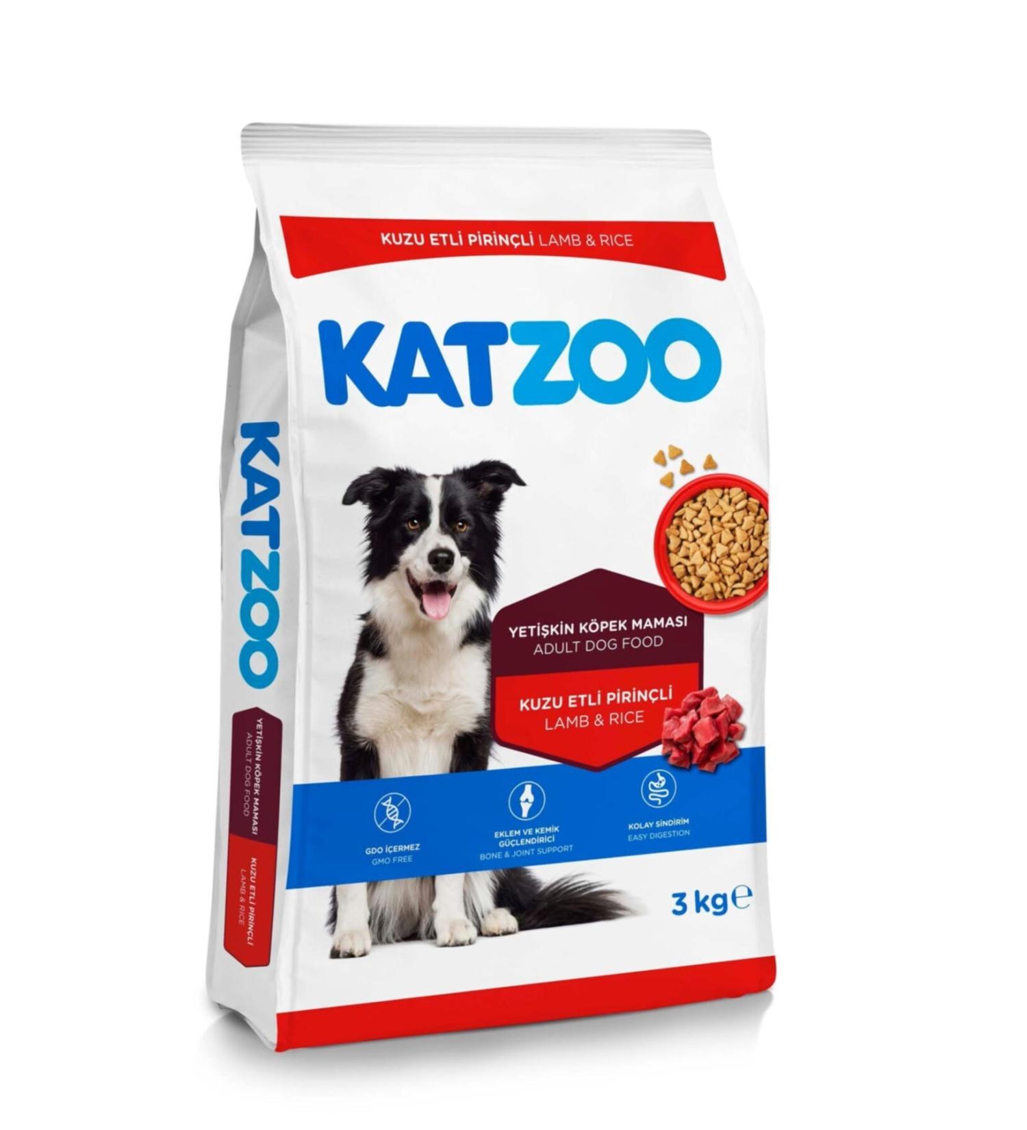 katzoo Lamb & Rice Adult Dog Food 3 Kg - Buy Online on GoSupps.com
