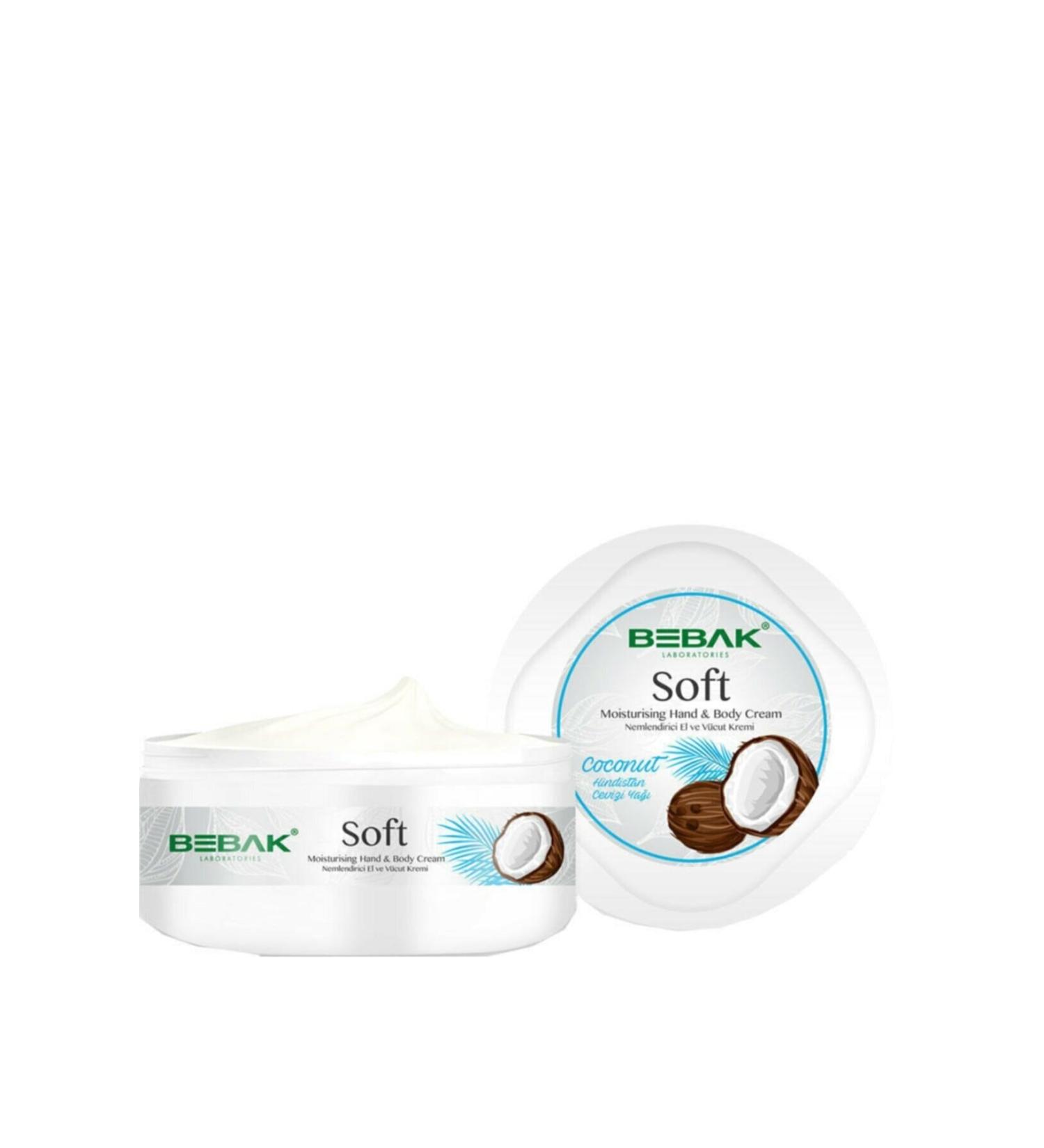 beautyoz Bebak Soft Moisturizing Hand and Body Cream Coconut 300 ml