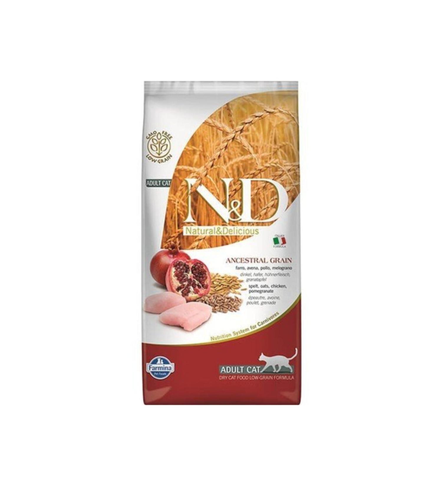 Farmina N&D Low Grain Chicken & Pomegranate Adult Cat Food 5 Kg