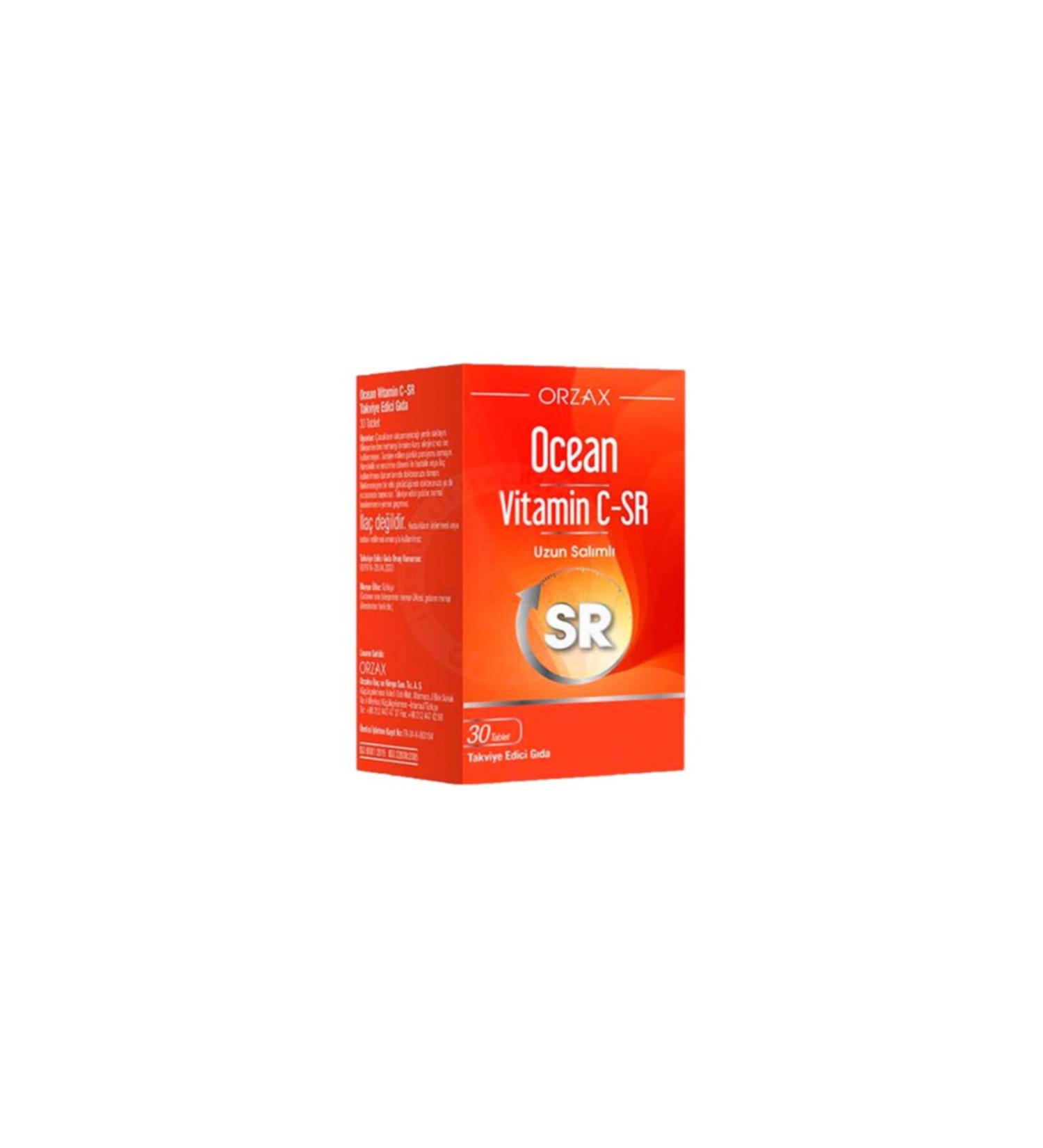 Ocean Vitamin C Sr 500 mg 30 Tablets