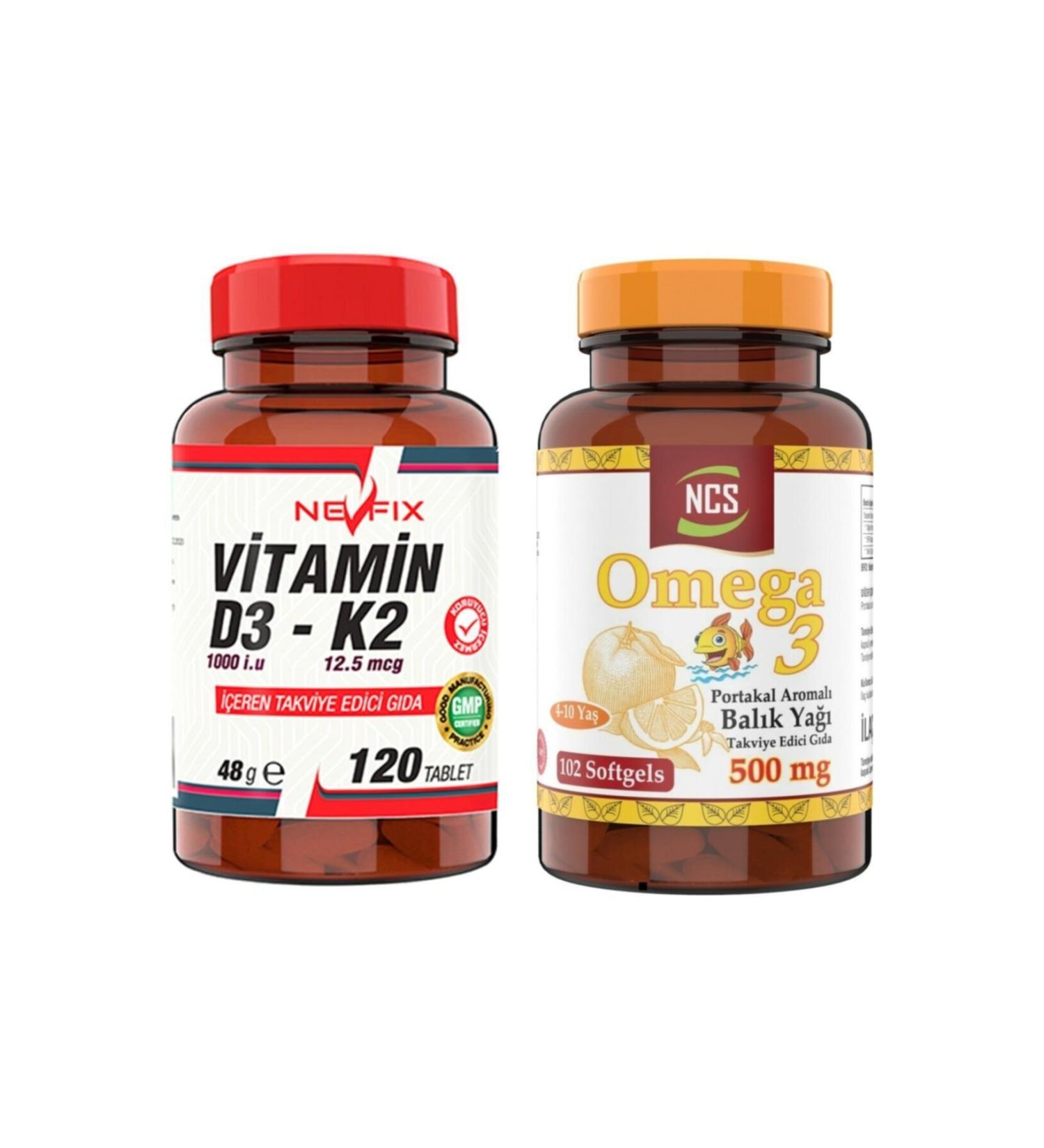 Ncs Omega 3 Orange Flavored Fish Oil 102 Softgel Vitamin D3-k2 - Buy Online on GoSupps.com