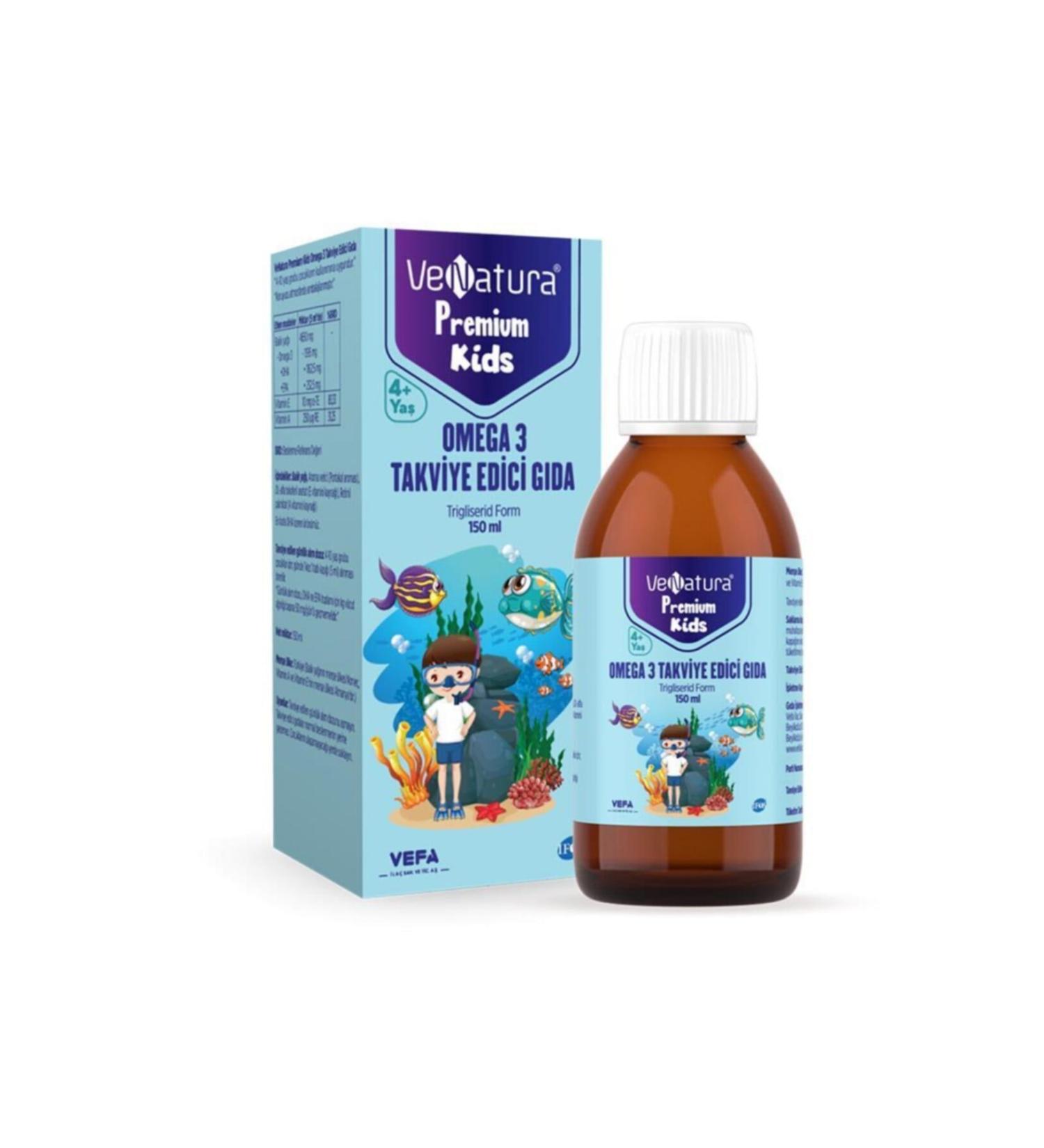 Venatura Kids Premium Omega 3 Food Supplement 150 Ml