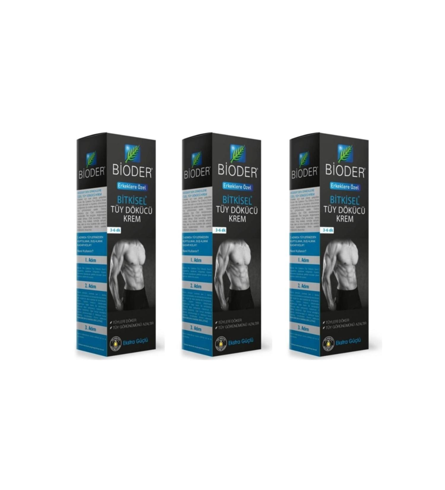 Bioder Hair Removal Cream for Men 100 Ml. 3 Pieces 8680512610830-1