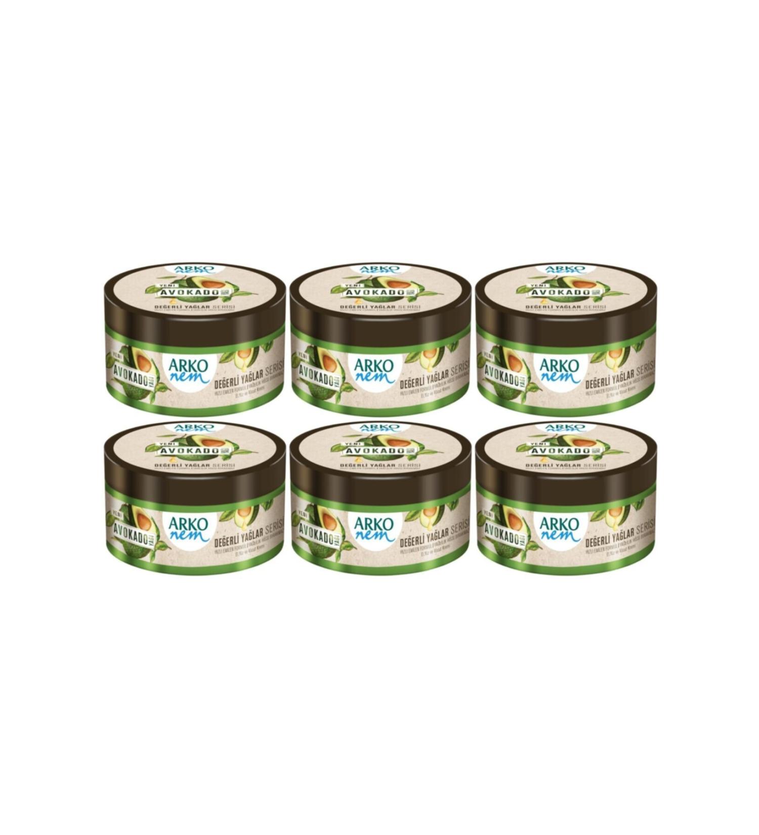 Arko Nem Precious Oils Avocado Oil Cream 250 Ml 6 Pieces - Buy Online on GoSupps.com
