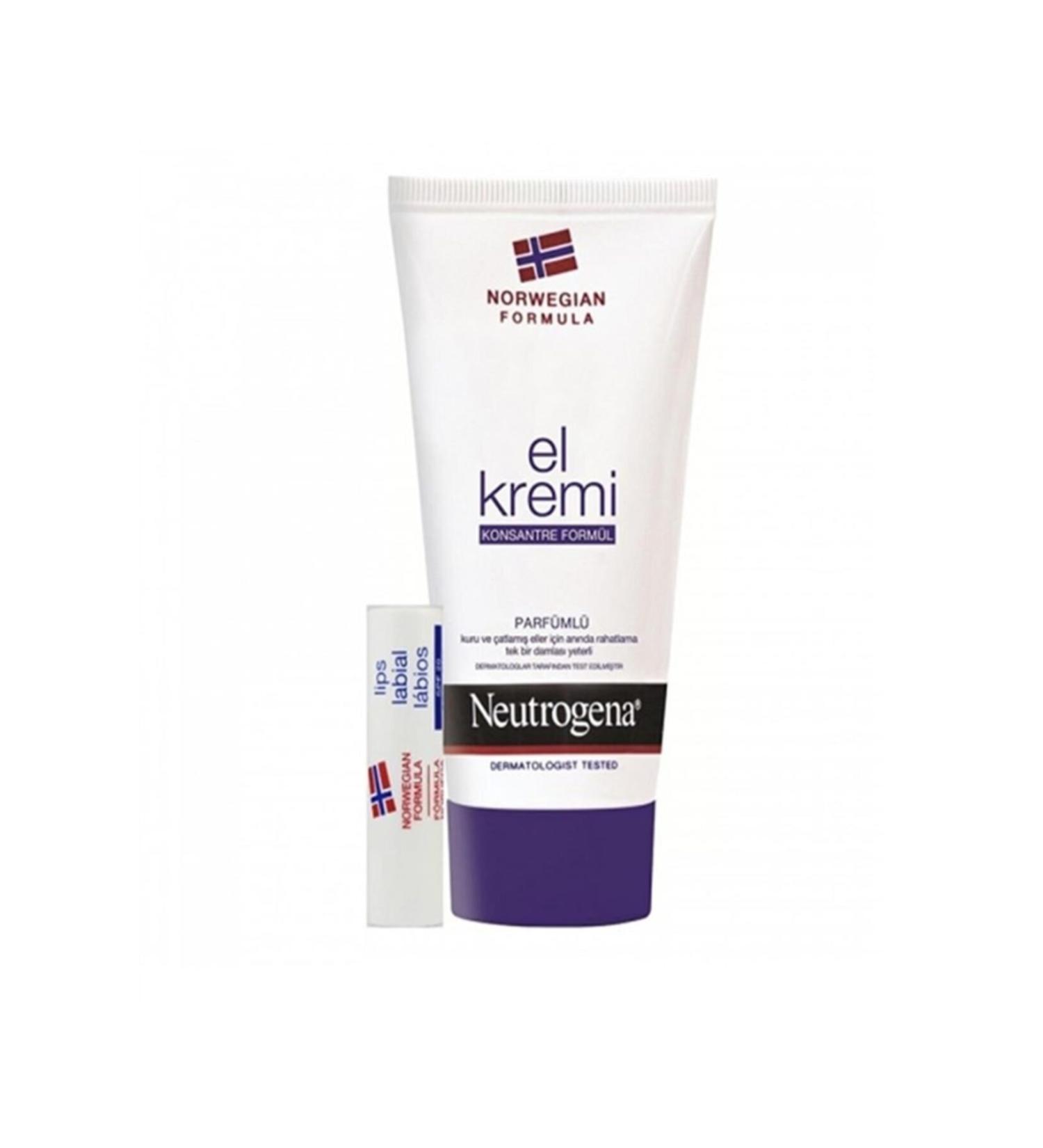 Neutrogena Perfumed Hand Cream & Lip Balm Set 75 ml