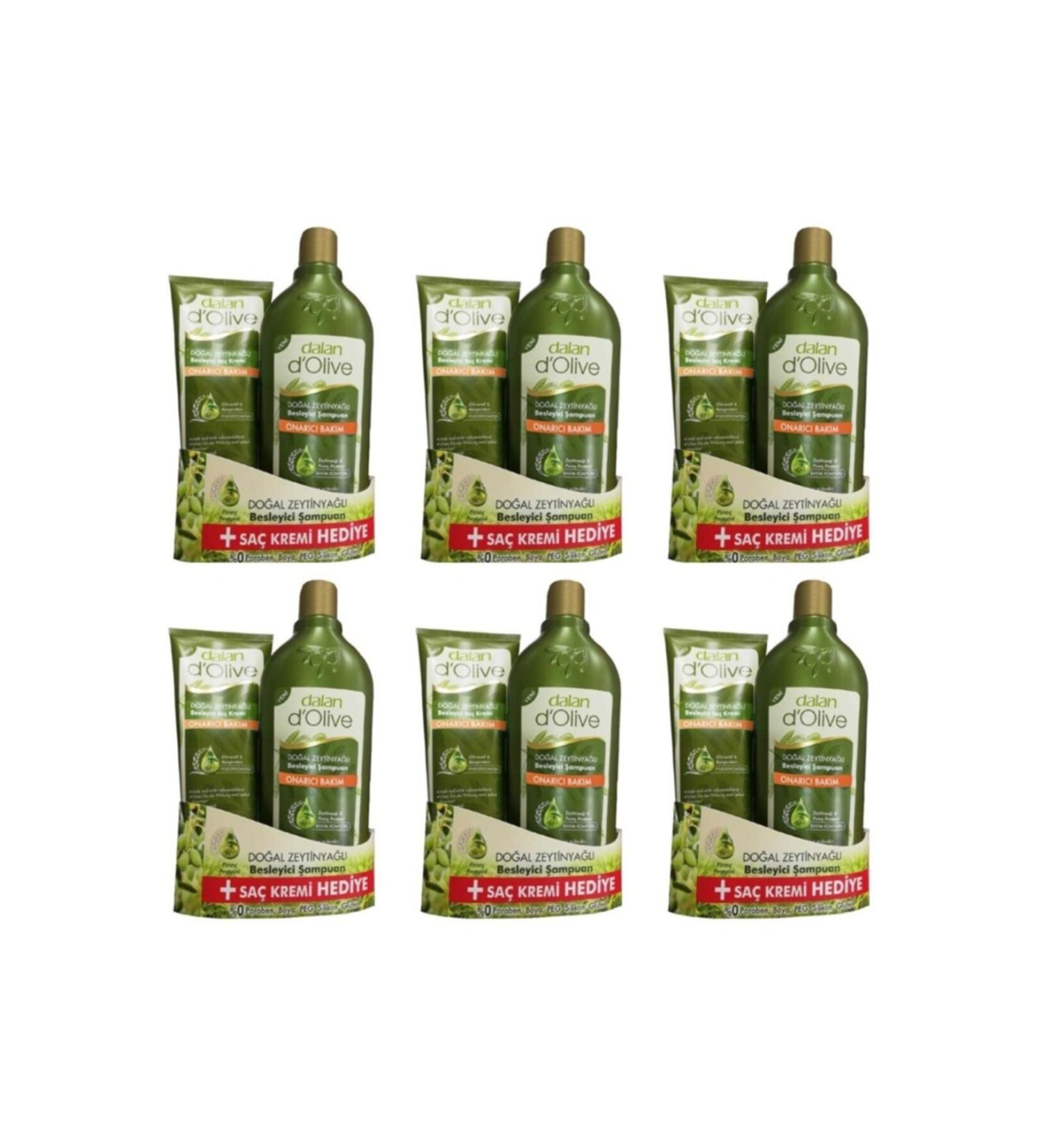 Dalan Repair Care Shampoo 400ml + Hair Conditioner Gift 200ml 6 Pieces