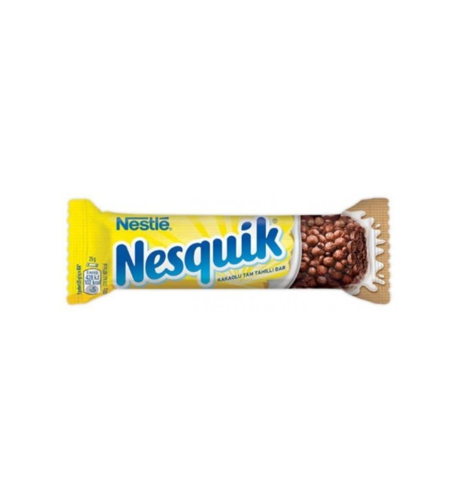 Nestle Nesquik Cocoa Whole Grain Bar 25 gr X 24 Pieces