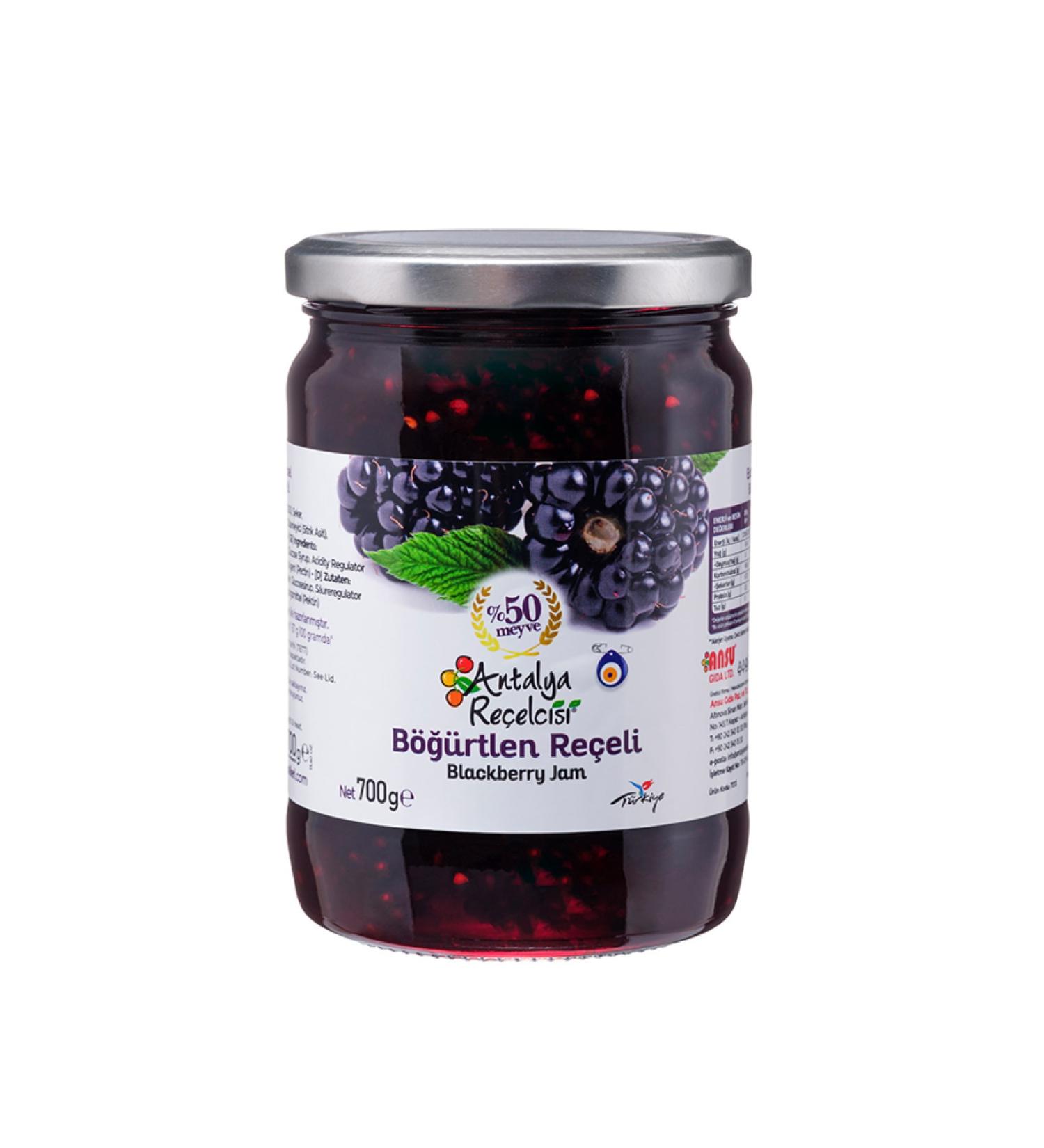 Antalya Jam Shop Blackberry Jam 700g Classic Series
