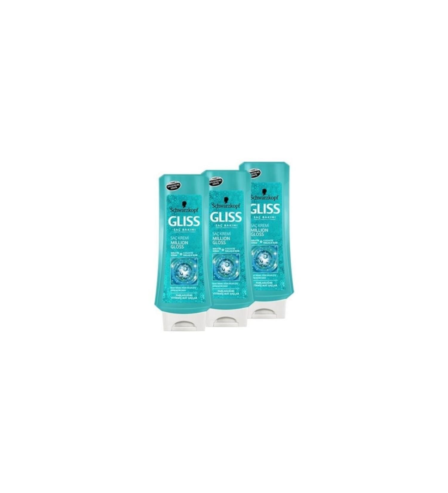 Gliss 360ml Million Gloss Hair Conditioner X 3 Pieces