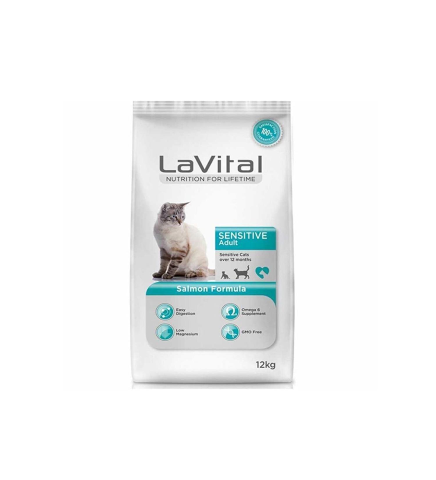 La Vital Lavital Sensitive Adult Cat Food with Salmon 12 Kg