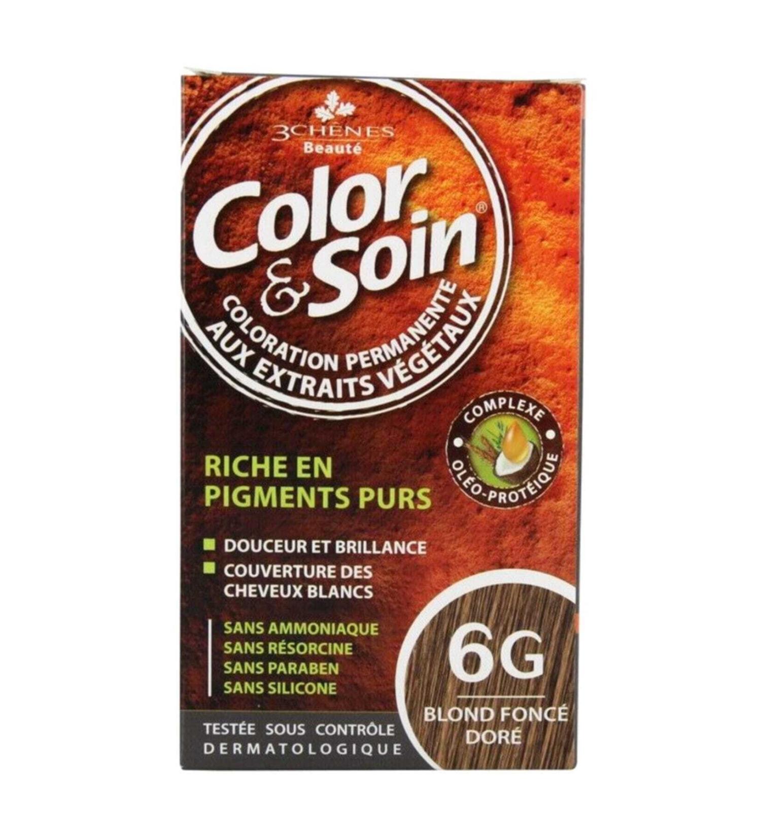 Color Soin Organic Hair Dye Color&soin 6g Blond Fonce Dore Dark Golden Blond Dark Golden Blonde