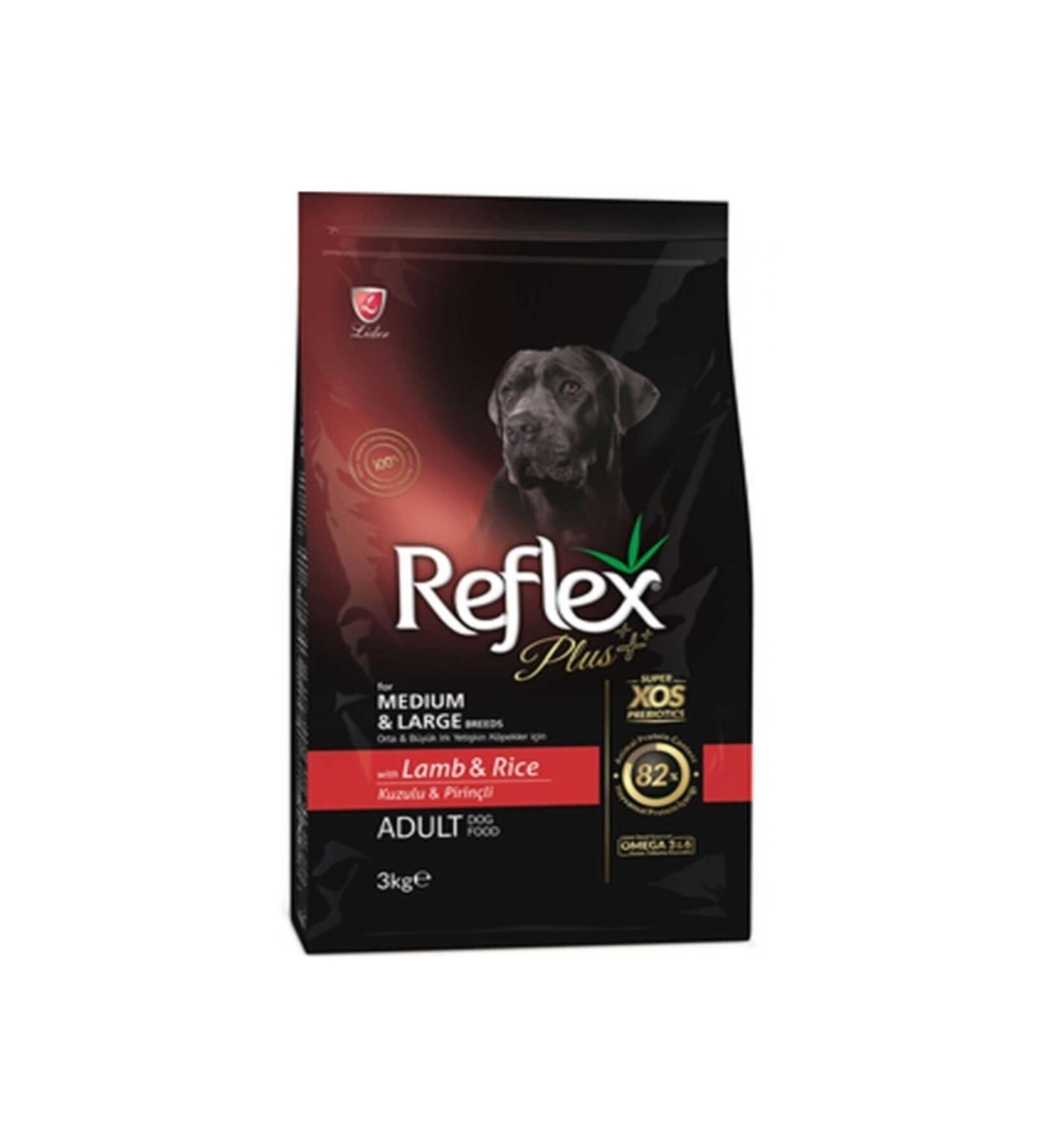 Reflex Plus Medium and Large Breed Lamb Adult Dog Food 3kg