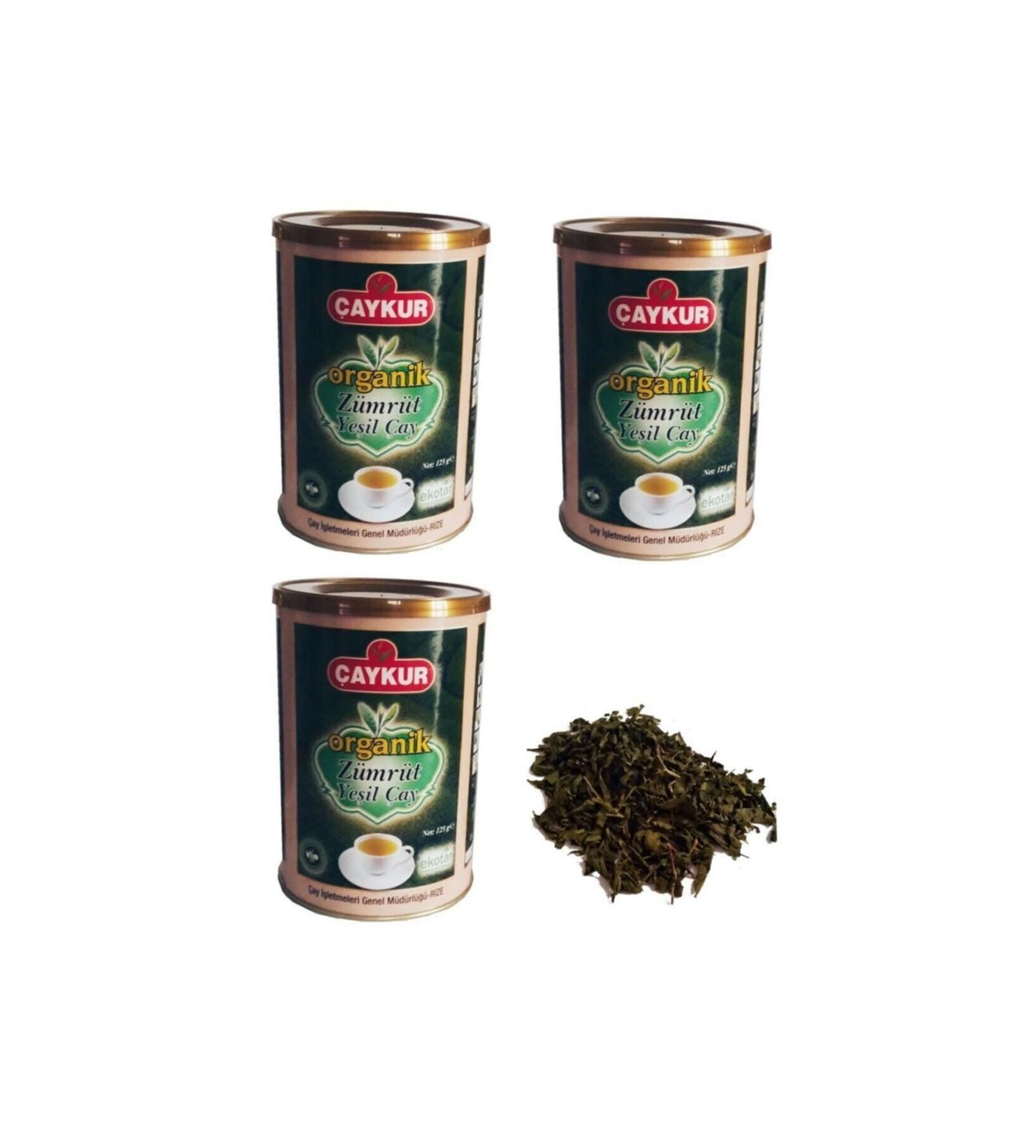 aykur Special Series Organic Emerald Green Tea 125 Gr X 3 Pieces