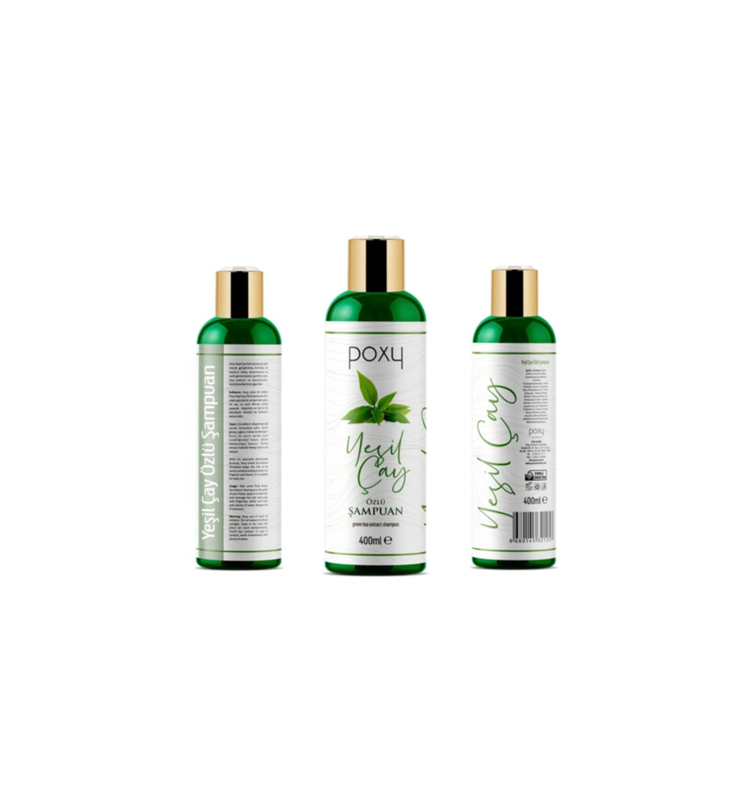 Poxy Green Tea Shampoo for Fine Hair 400 ml