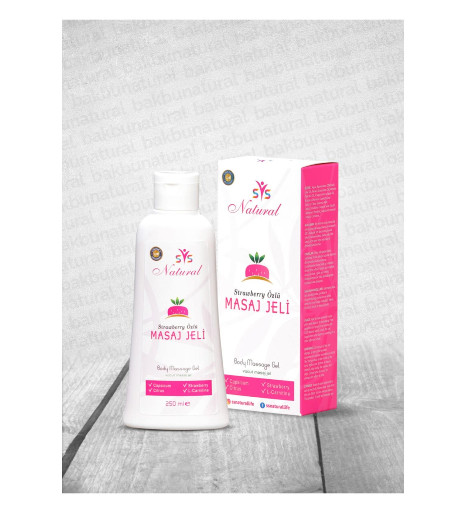 SSNATURAL Strawberry Extract Firming Body Massage Gel 250 ml - Buy Online on GoSupps.com