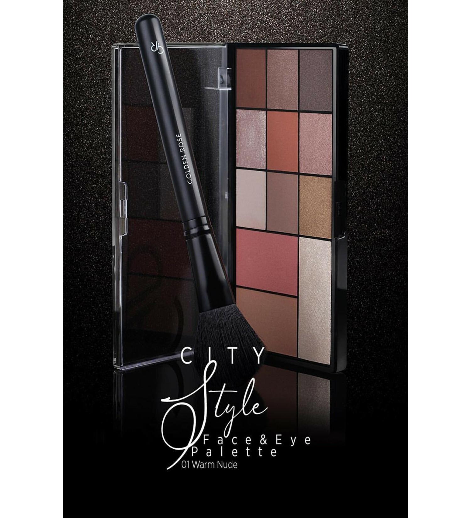 Golden Rose City Style Face & Eye Palette 01 Warm Nude Eyebrow Pencil & Eyebrow Shadow - Buy Online on GoSupps.com