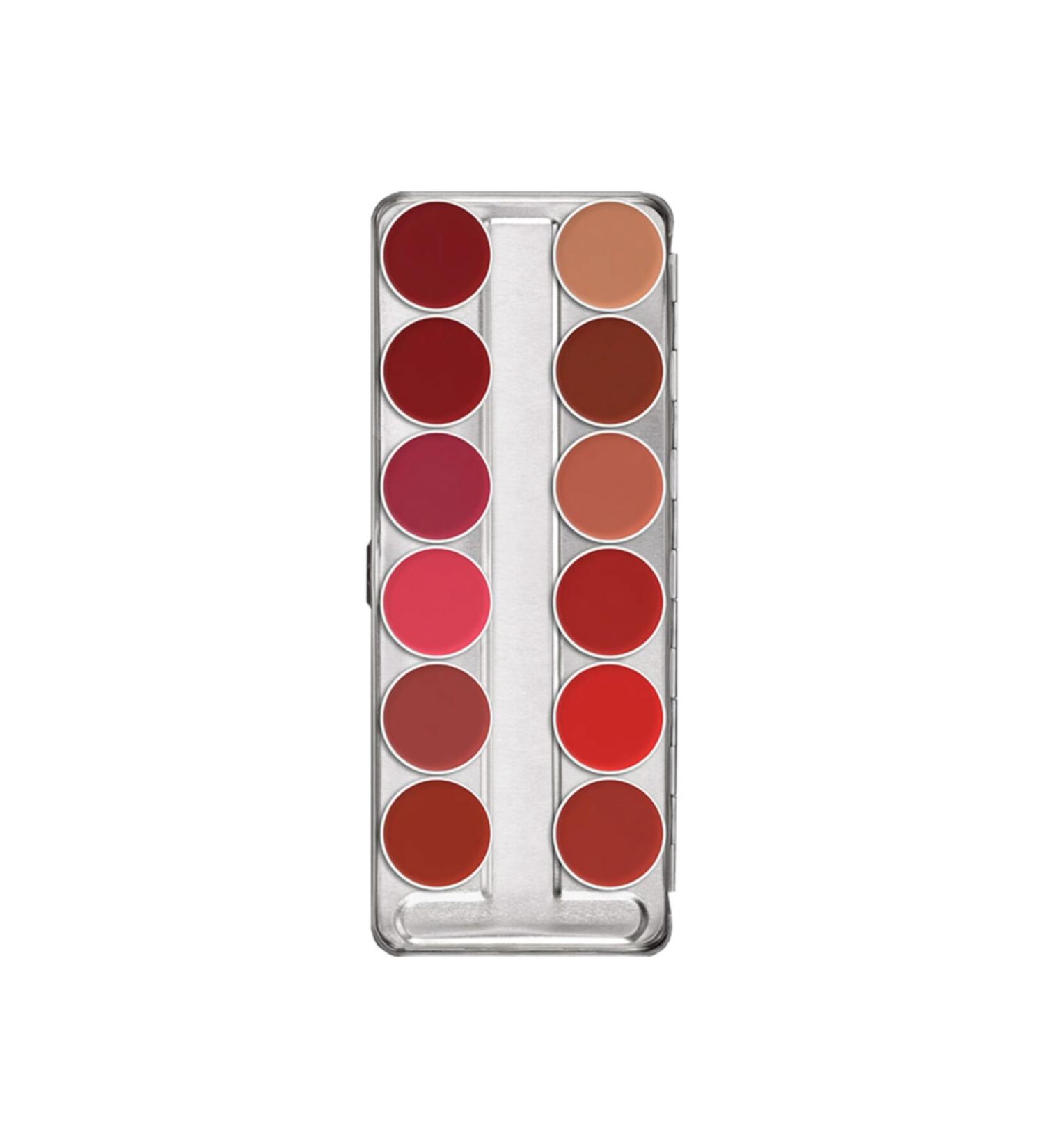 Kryolan Lipstick Palette Lip Rouge Palette 12 Colors 01204 Class c2 12pcs