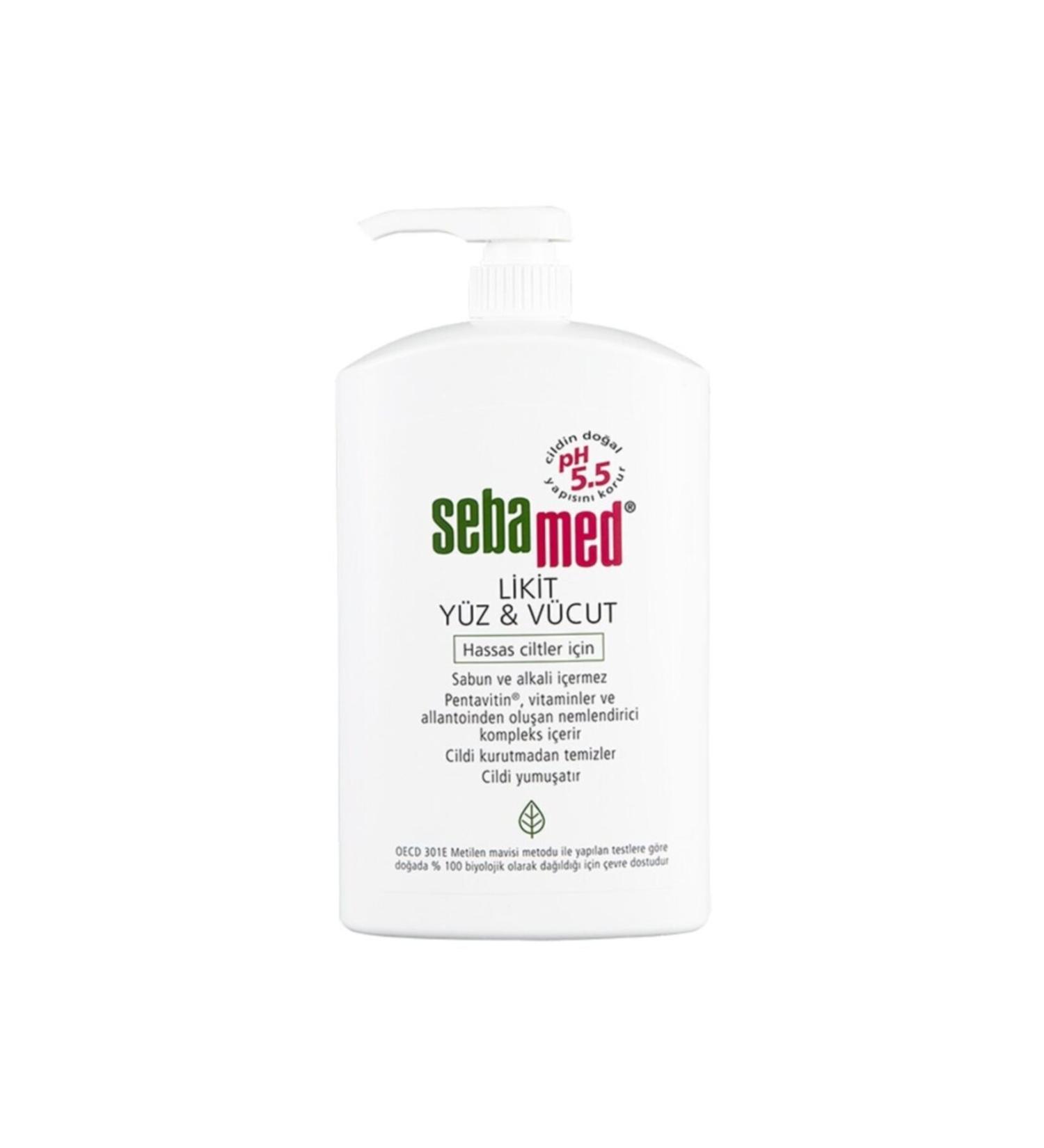 Sebamed Liquid Face & Body Cleanser 1000 Ml - For Sensitive Skin 4103040134509