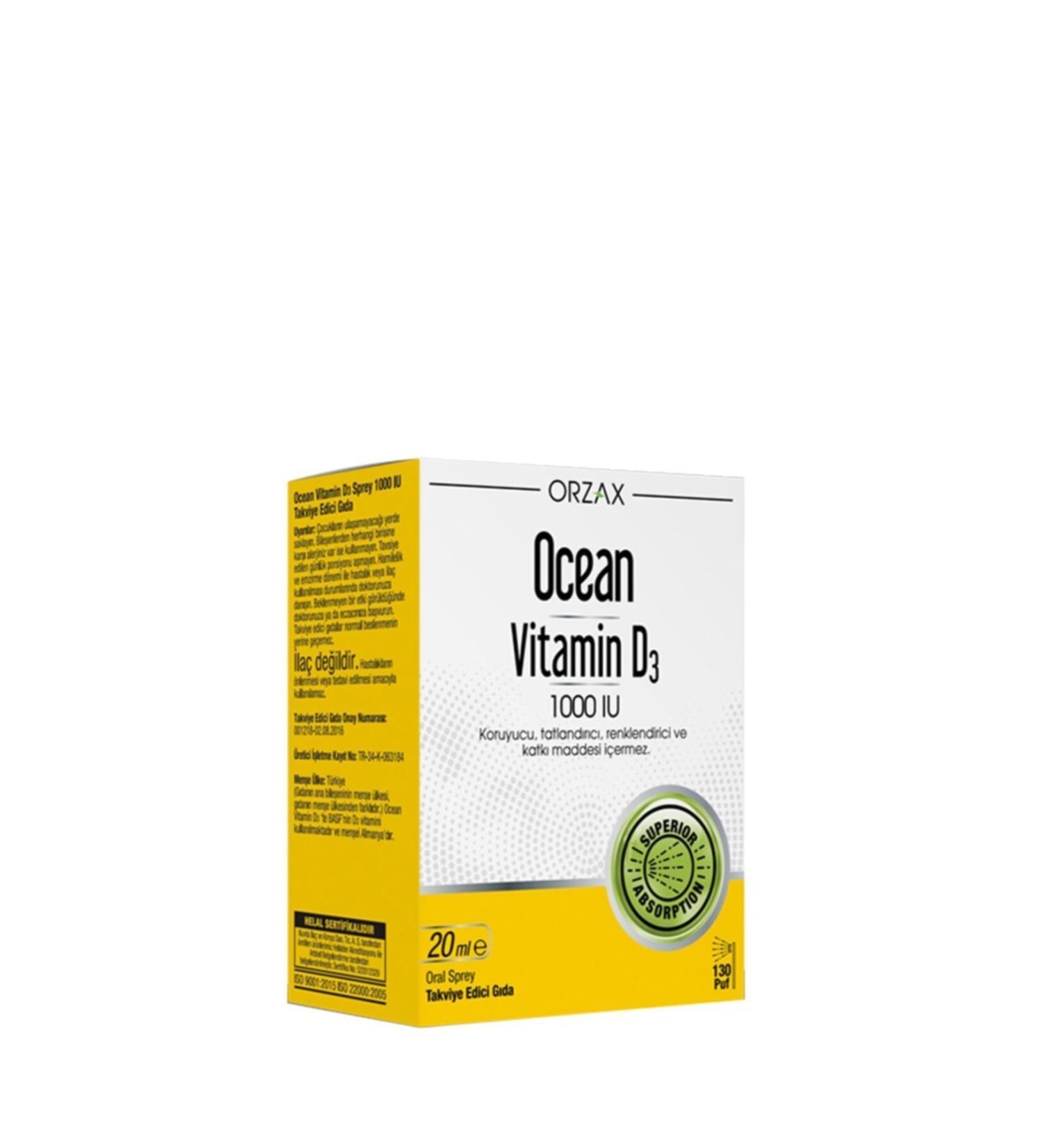 Ocean Vitamin D3 1000 Iu Spray 20ml