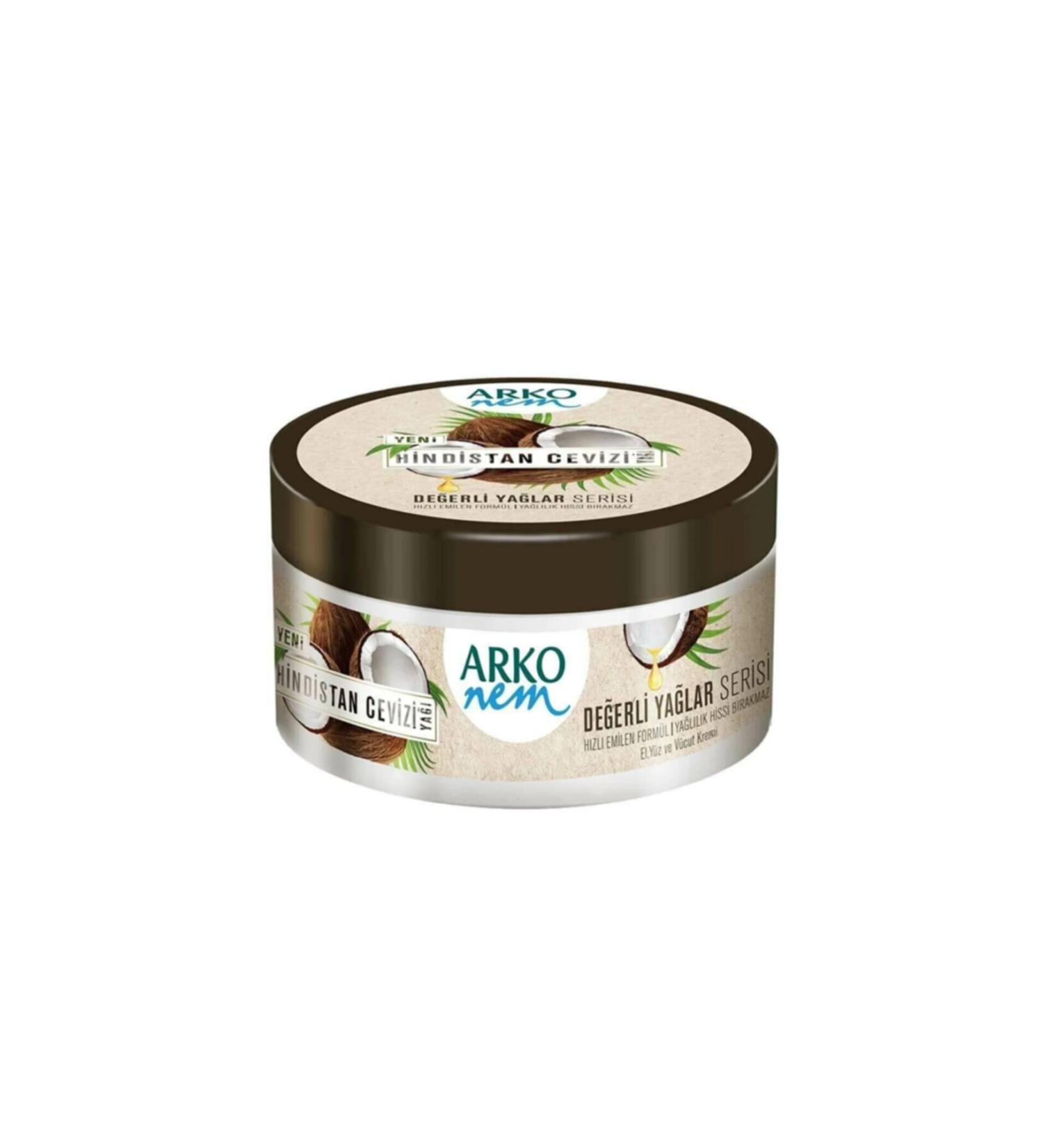 Arko Nem Precious Oils Hand and Body Cream Coconut 250 Ml