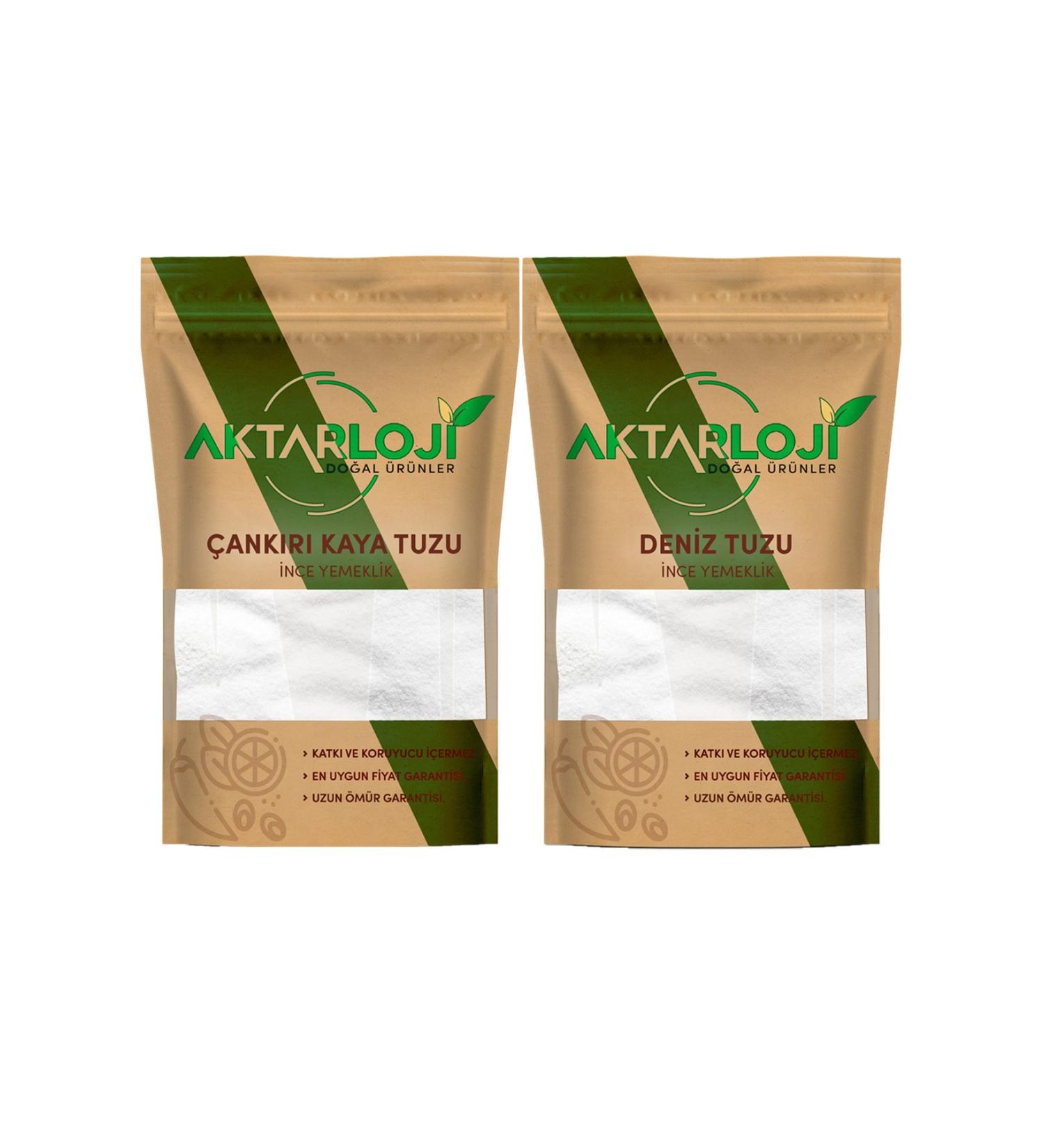 Aktarloji Fine Table Salt Set 6 Kg (3 Kg Sea Salt + 3 Kg ank r Rock Salt)