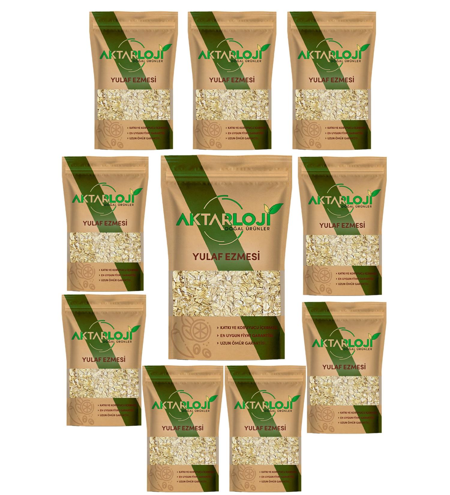 Aktarloji 10 Kg Natural Oatmeal Without Additives (In 1 Kg Packages) / Natural Without Additives