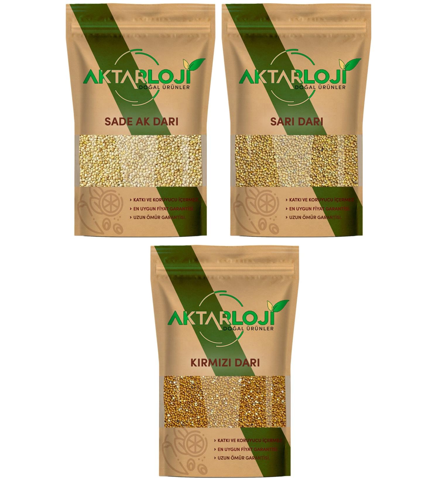 1 kg Parrot Bird Food Set 1 kg White Millet 1 kg Yellow Millet 1 kg Red Millet Plain