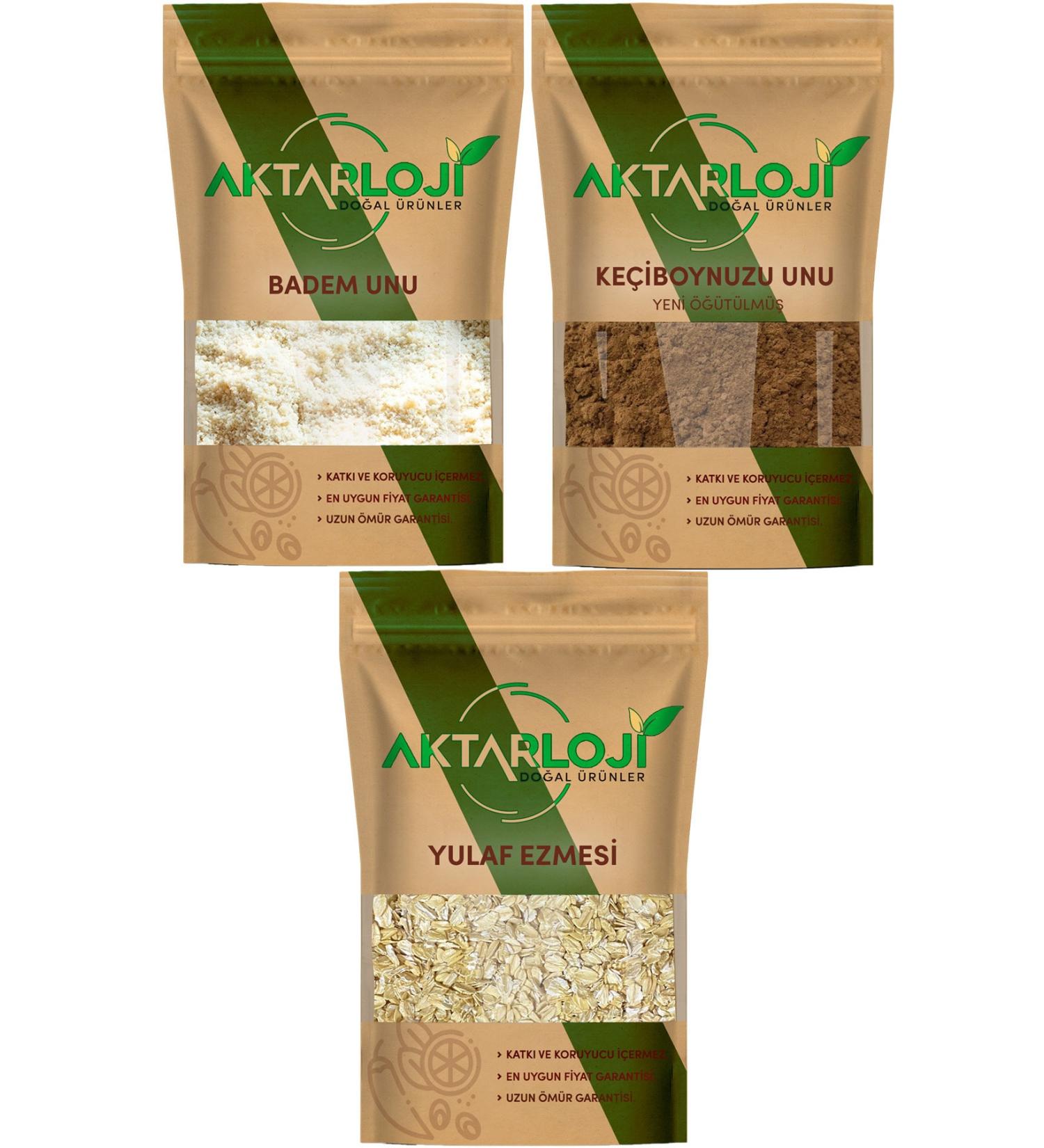 Aktarloji Athlete Breakfast Package 5 Kg Oatmeal + 500 Gr Carob Powder + 500 Gr Almond Flour