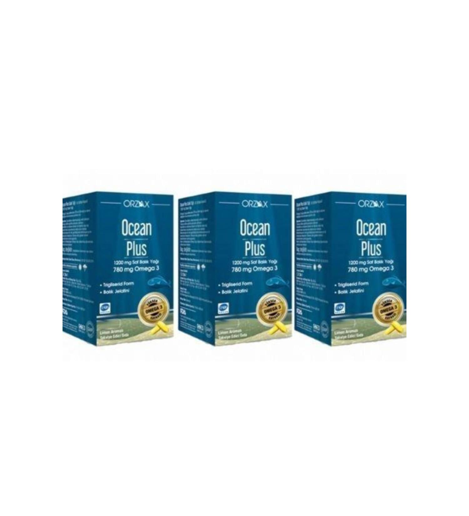 Ocean Orzax Plus Fish Oil 50 Capsules 1200 Mg X 3