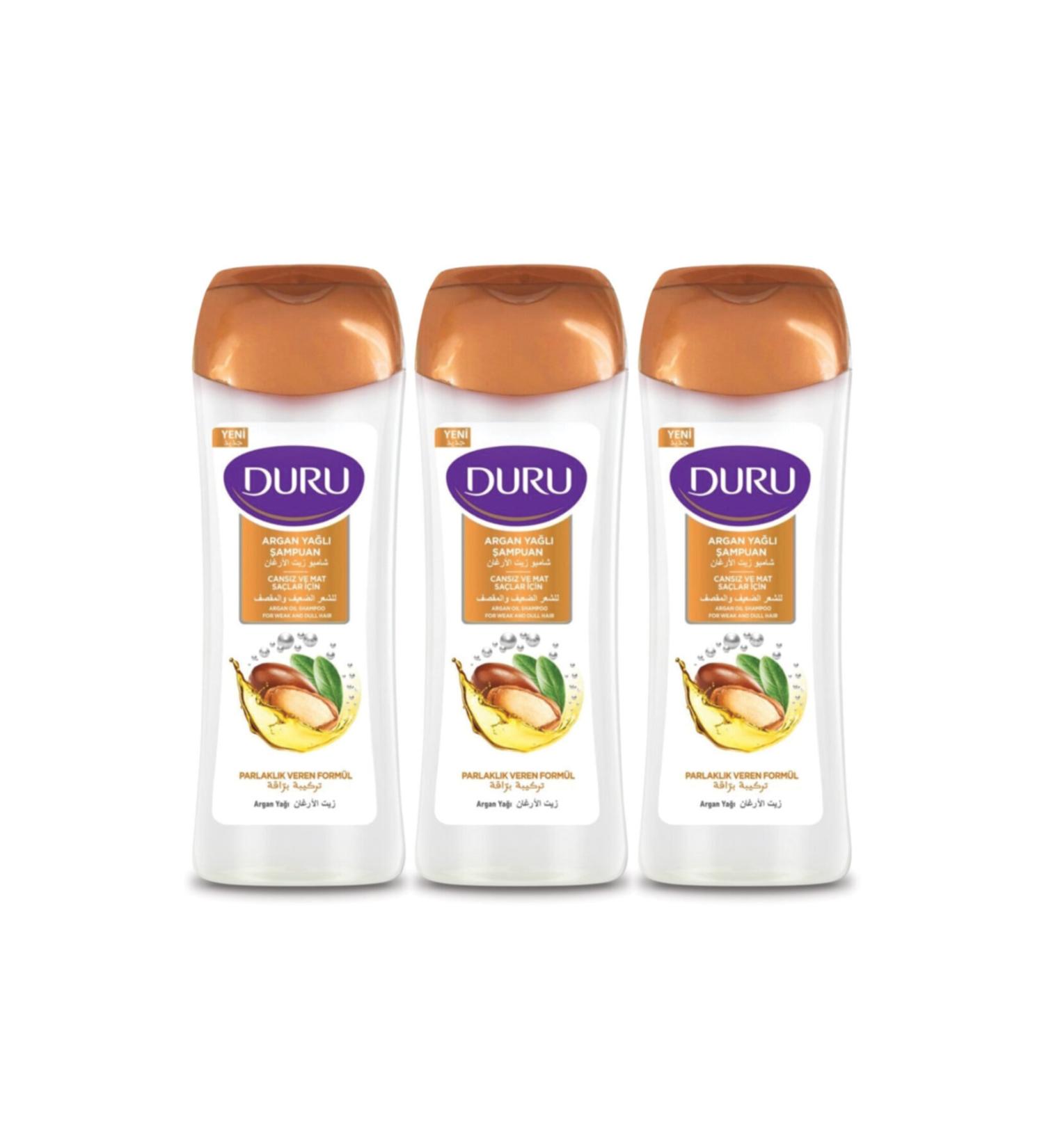 Duru Shampoo Argan Oil Shampoo for Lifeless and Dull Hair 3x600ml