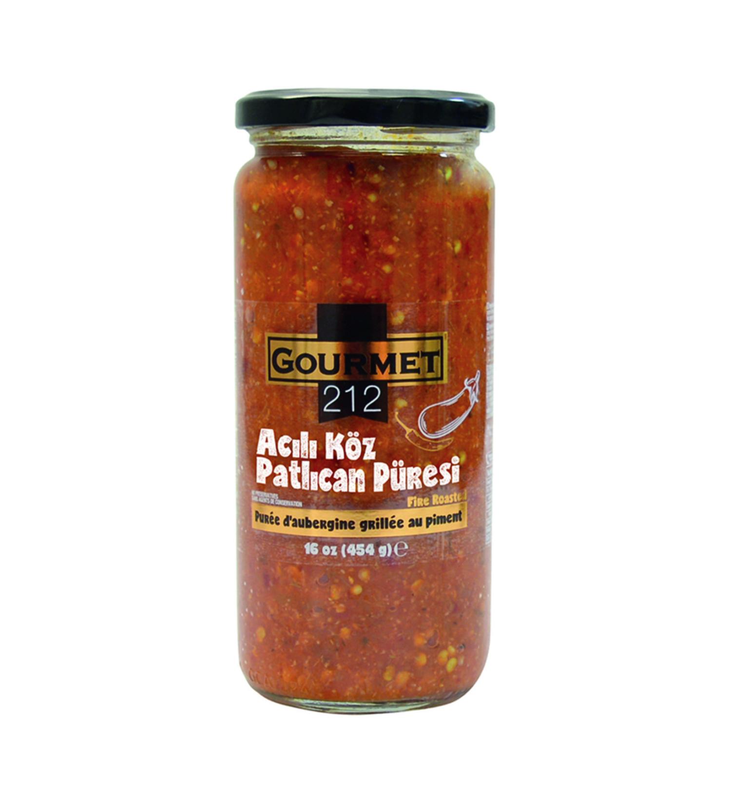 Gurme212 Spicy Roasted Eggplant Puree Open and Eat 1 Piece X 500 gr