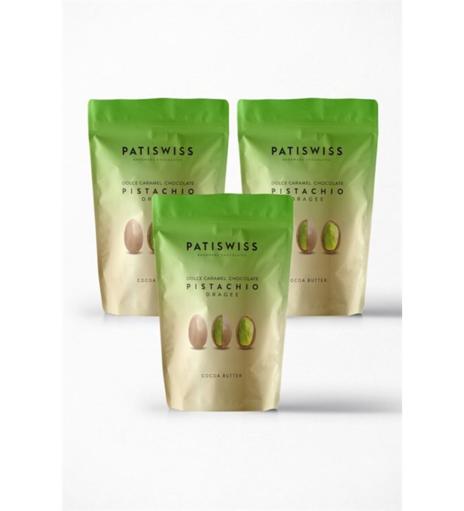 Patiswiss Dolce Caramel Pistachio Dragee 80 G 3 Pieces