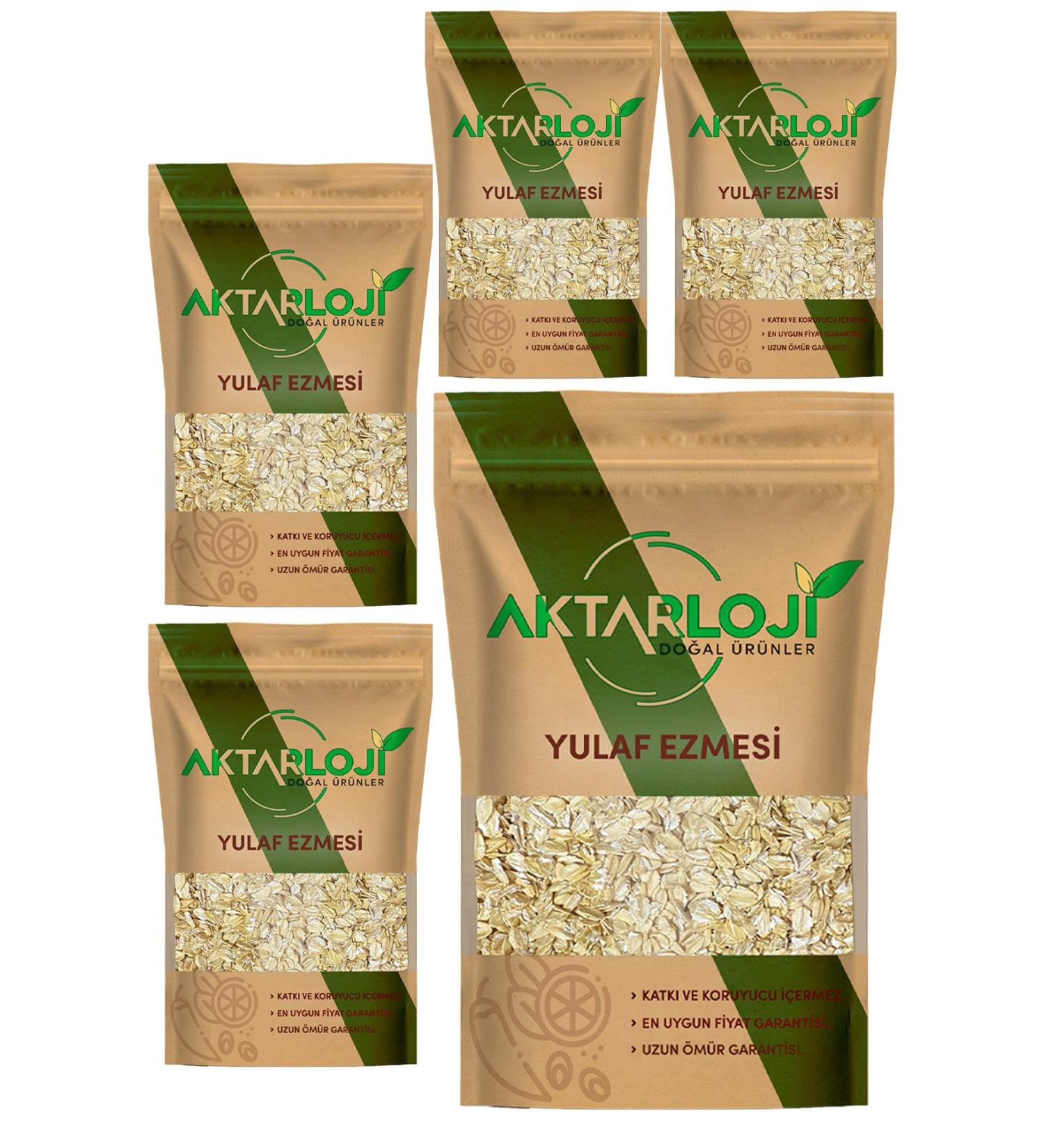 Aktarloji 5 Kg Natural Oatmeal Without Additives (In 1 Kg Packages) / Natural Without Additives