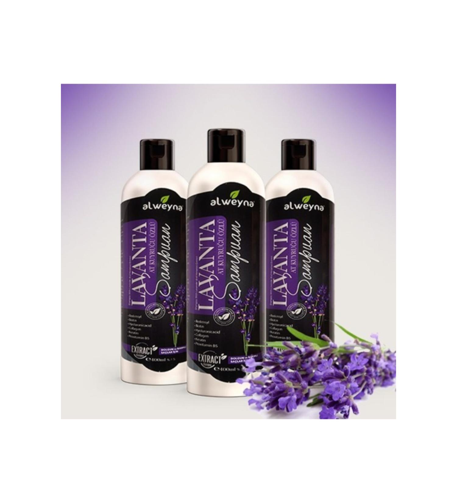 ALWEYNA Lavender & Horsetail Essence Herbal Shampoo 400 Ml 3 Pieces
