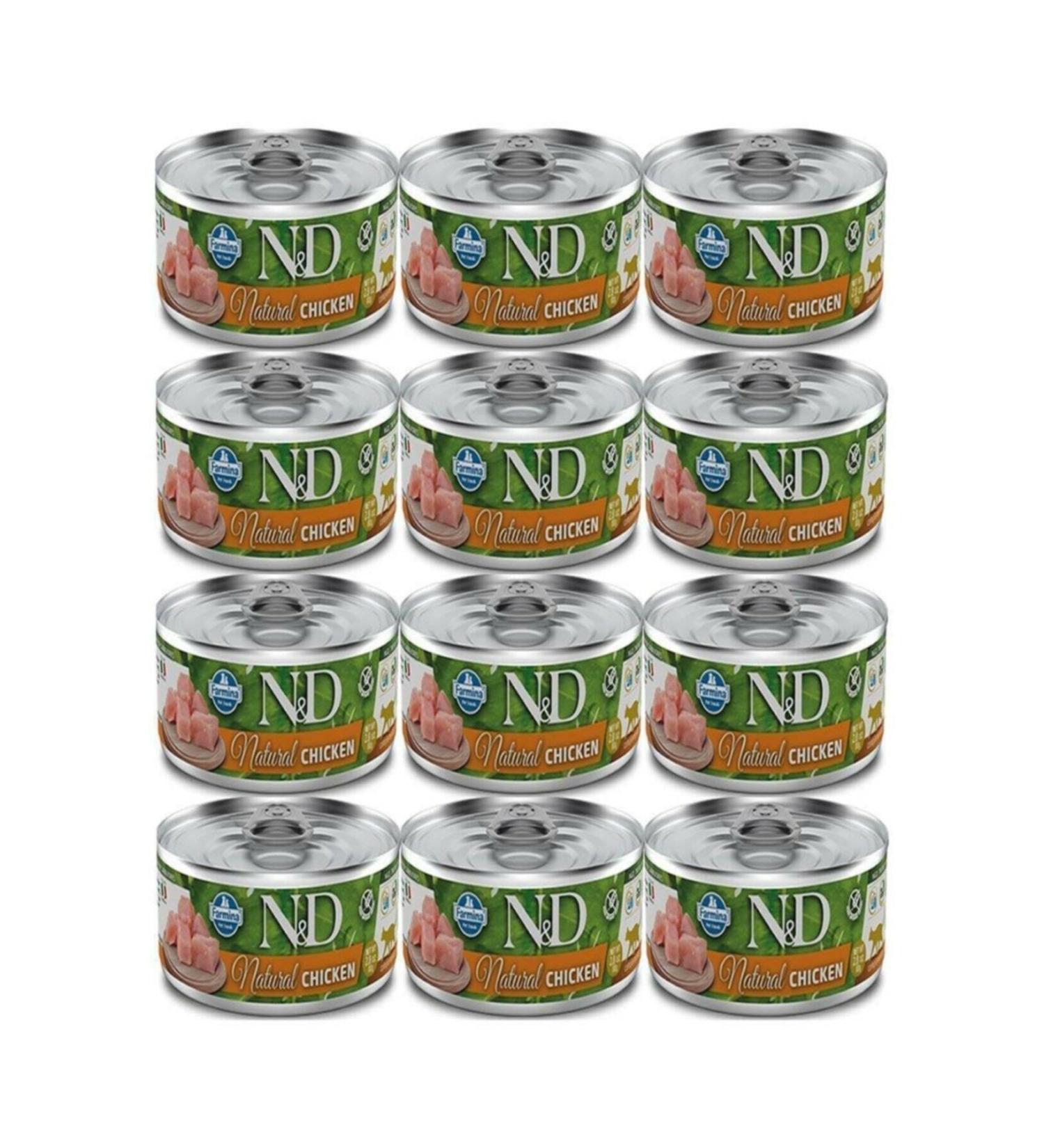 N & D Natural Cat Chicken 80 Gr 12 Pack