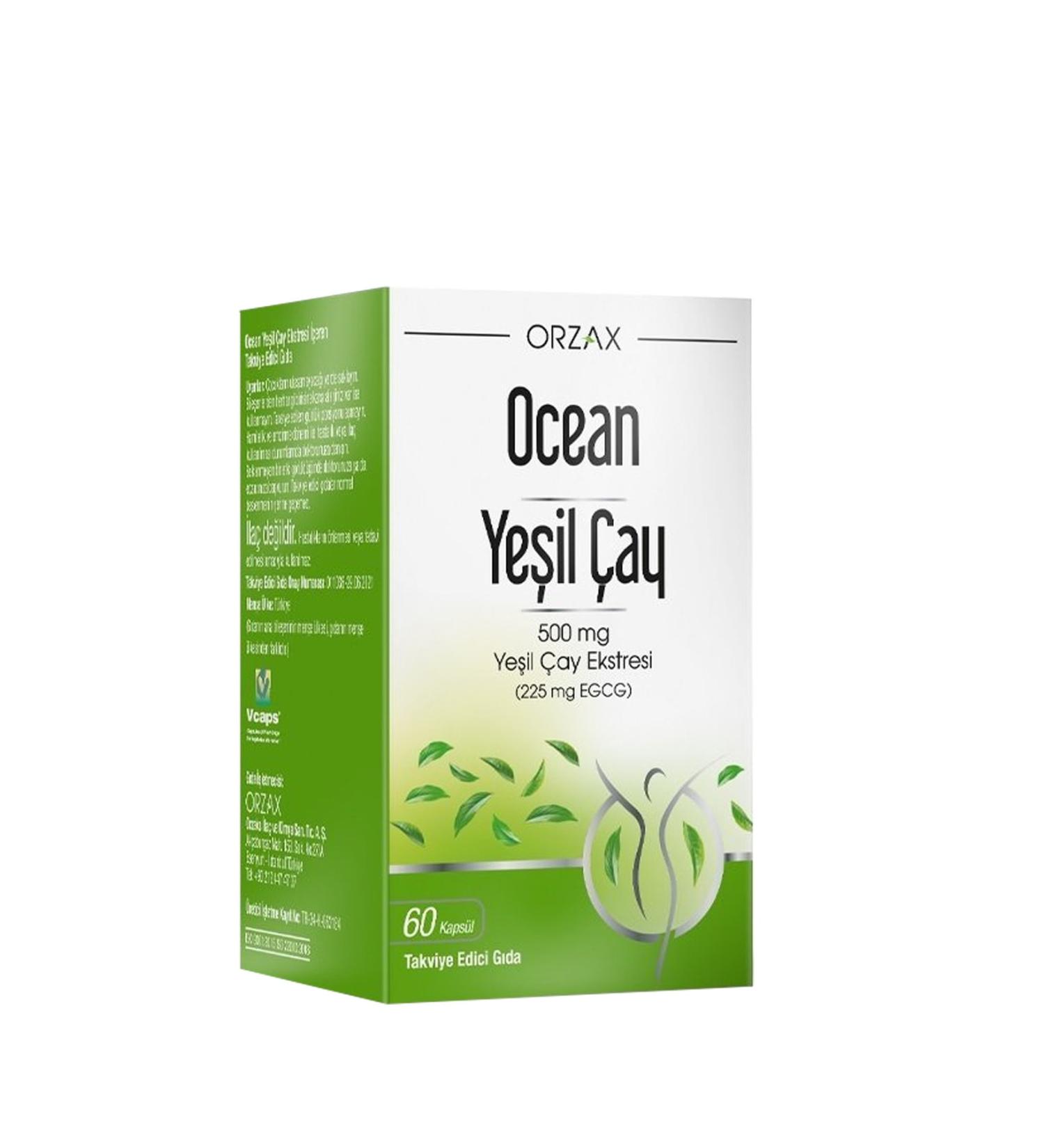 Ocean Green Tea 500mg Green Tea Extract 60 Capsules